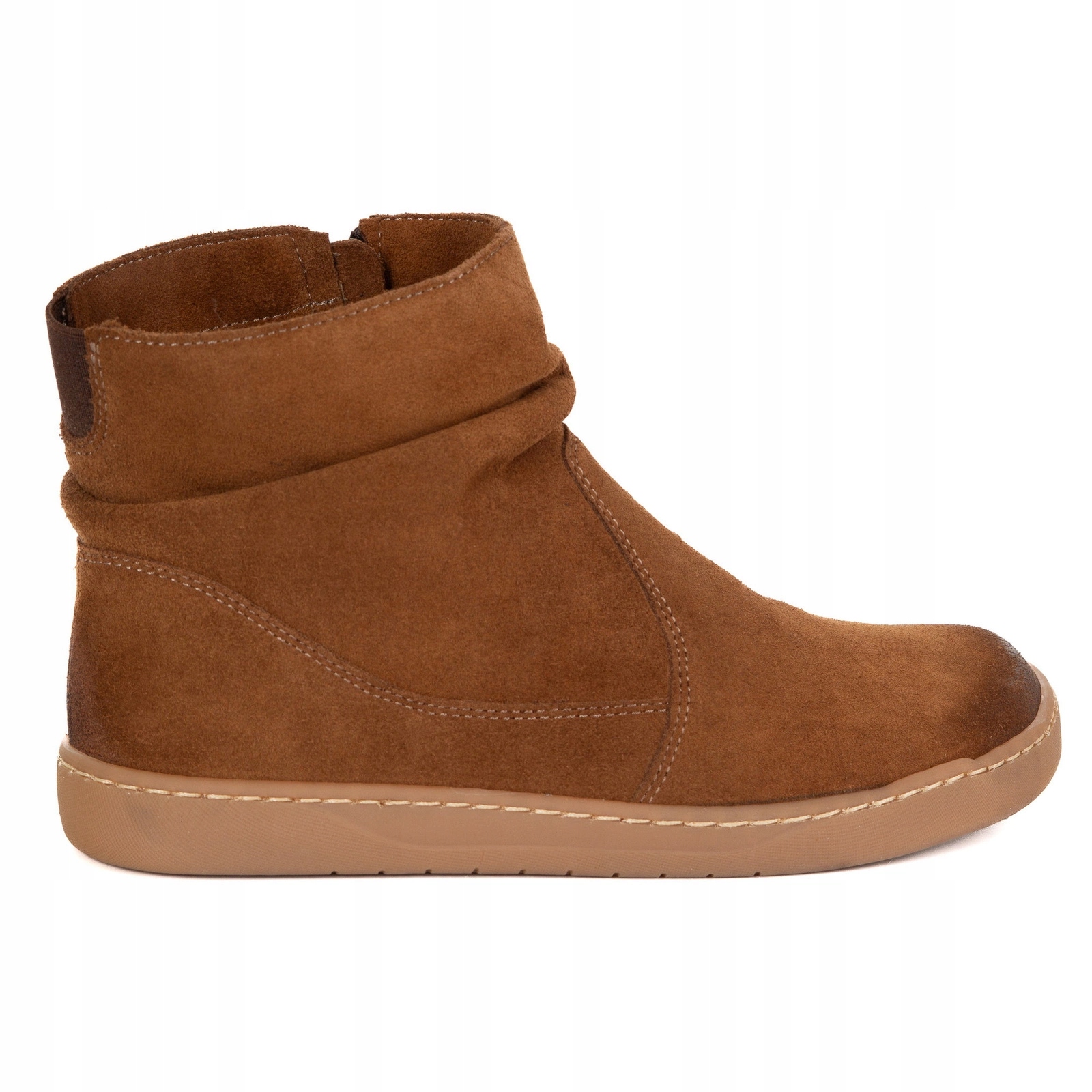 Dámské barefootové boty se zipem, zateplené, velikost 1297, červené, velikost 42