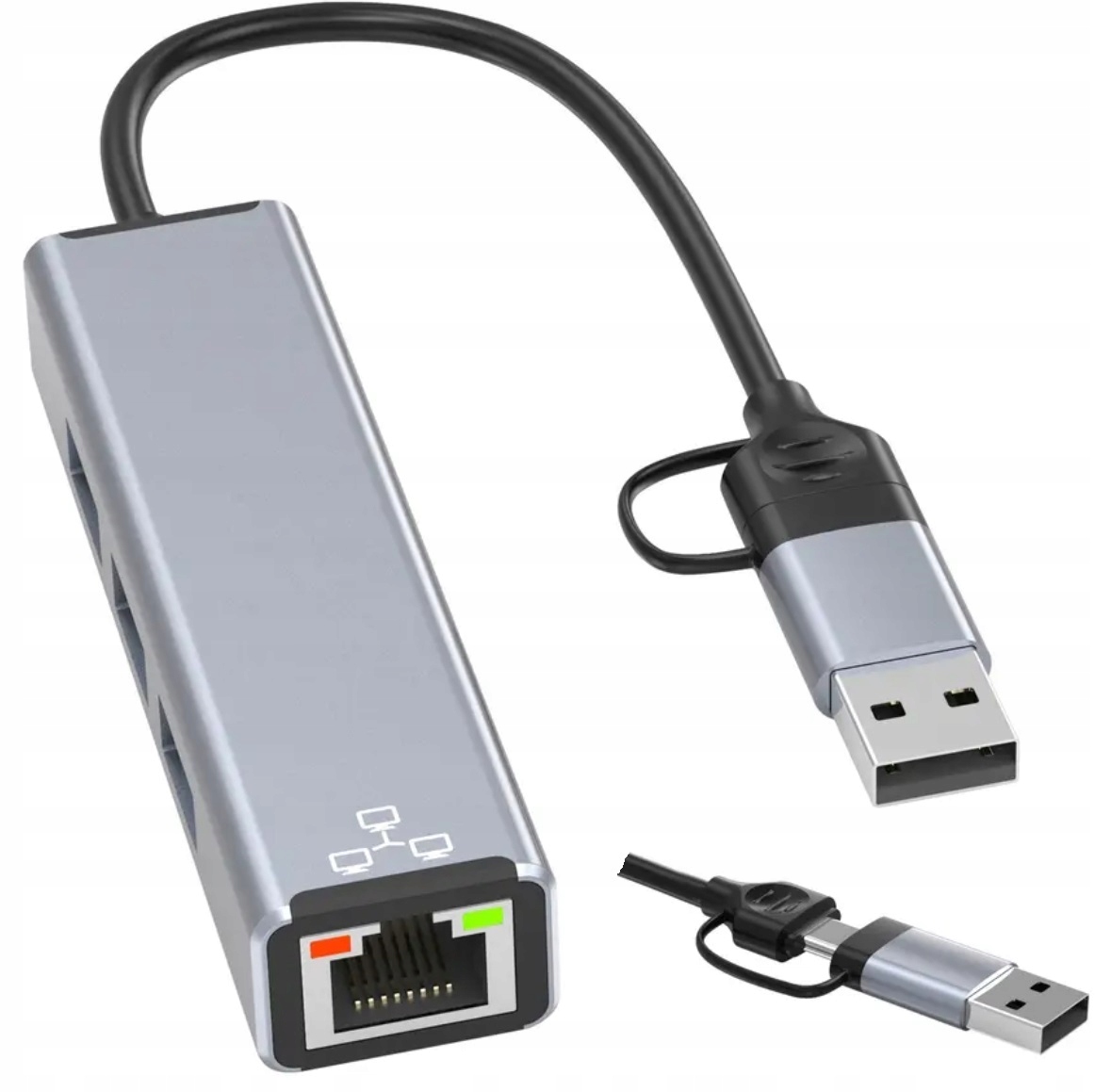KARTA SIECIOWA USB-C HUB LAN USB 3.0 100 Mbps RJ45