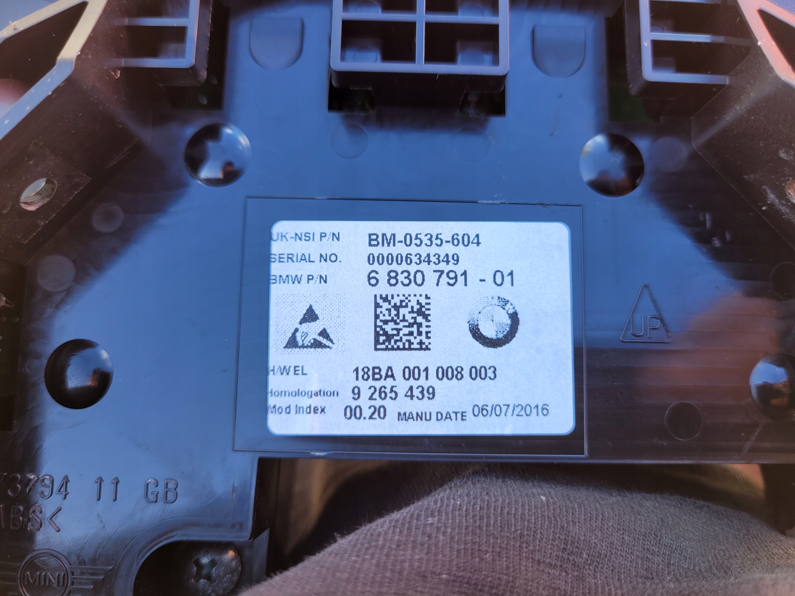 dials dials MINI COOPER F55 ANGLIK DIESEL