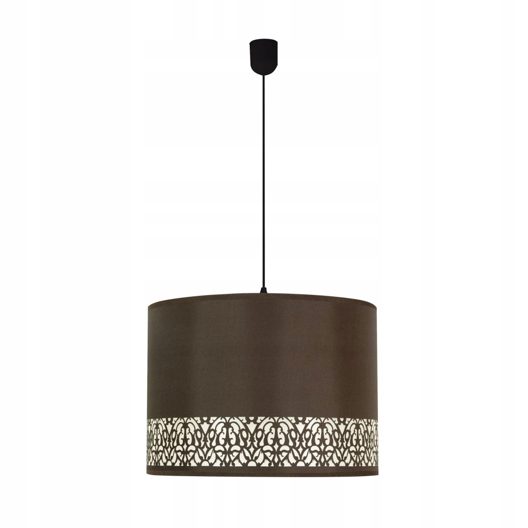 Arabesca závěsná lampa černá 33x33x24 1x60W E27 stínidlo krémové