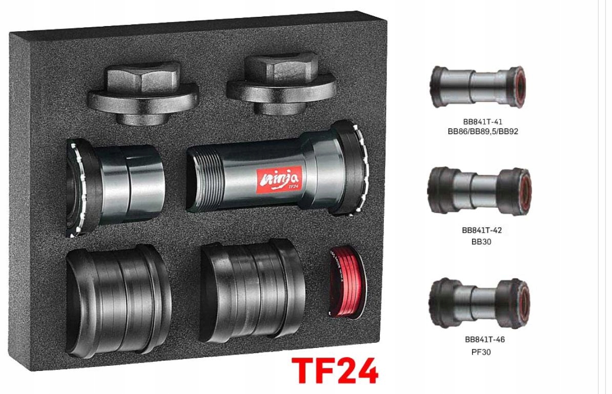 Łożyska Suportu Token TF24 Zestaw Uniwersalny 3W1