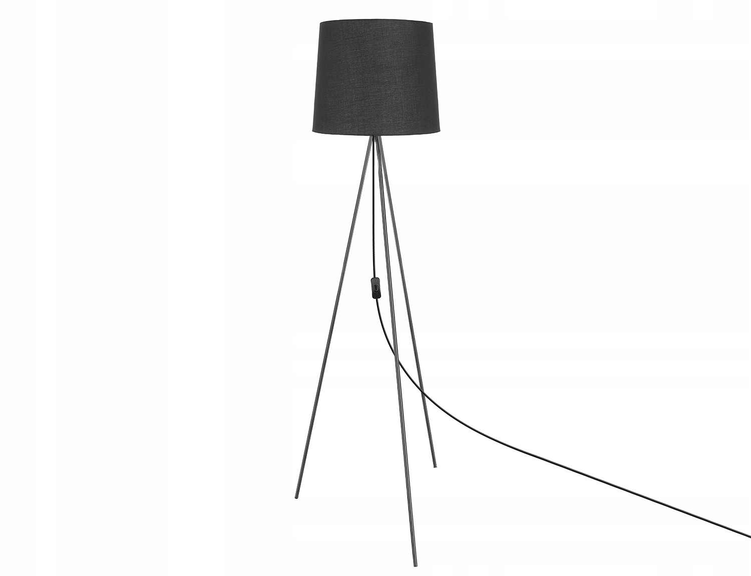 Lampa Podłogowa Stojąca Trójnóg Złoty Abażur E27 EAN (GTIN) 5904161307457