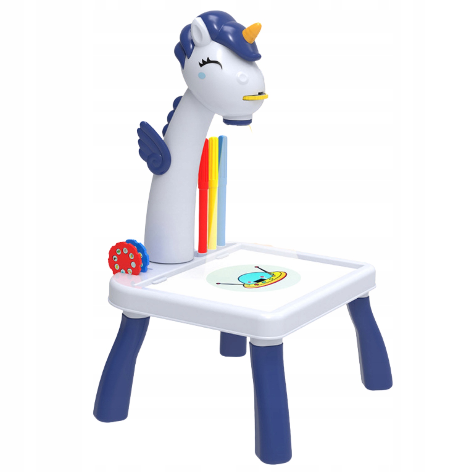 Projektor Do Nauki Rysowania Rzutnik Jednorożec Stolik Flamastry Slajdy Materiał inny