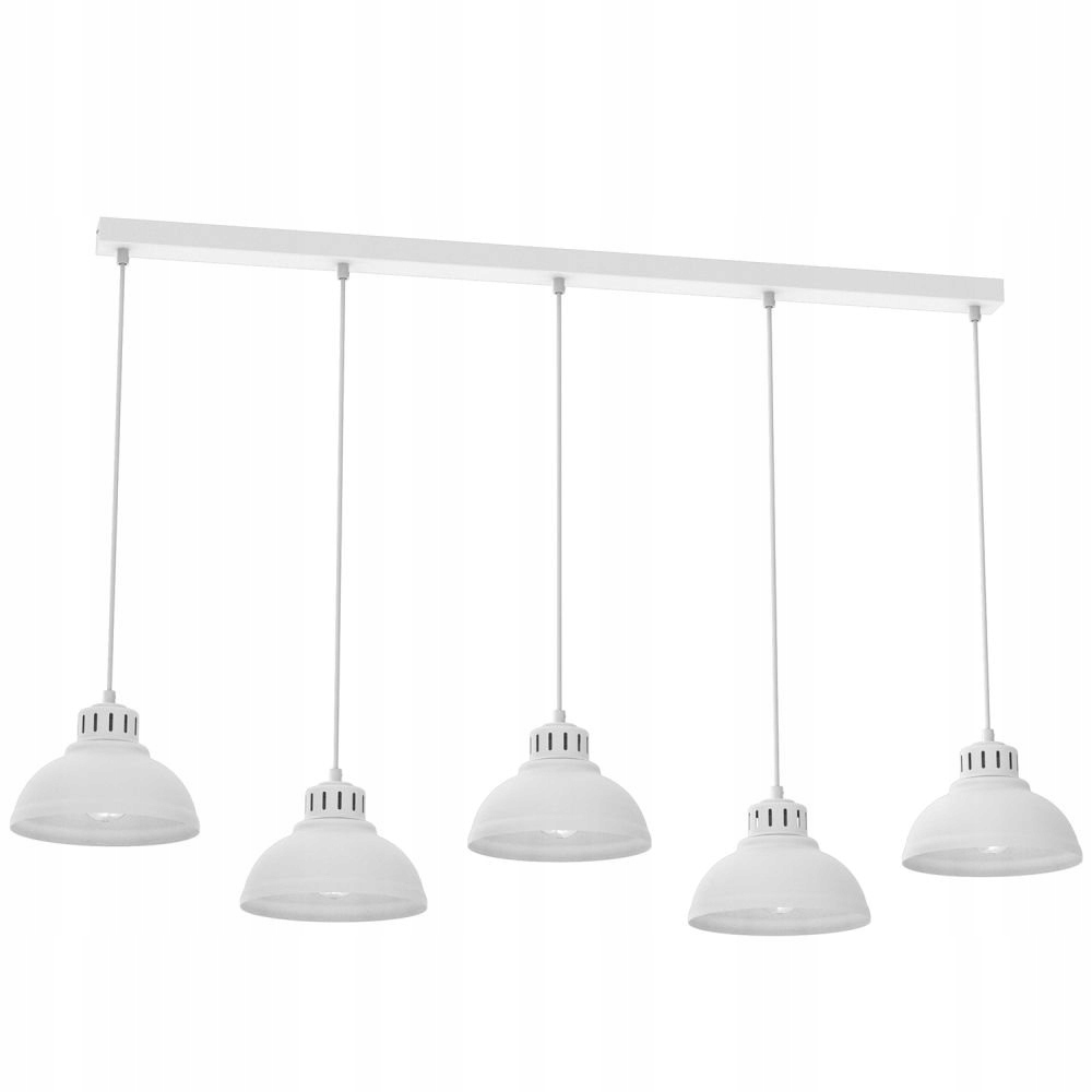 Bílá pětibodová závěsná lampa Sven 9100 Luminex