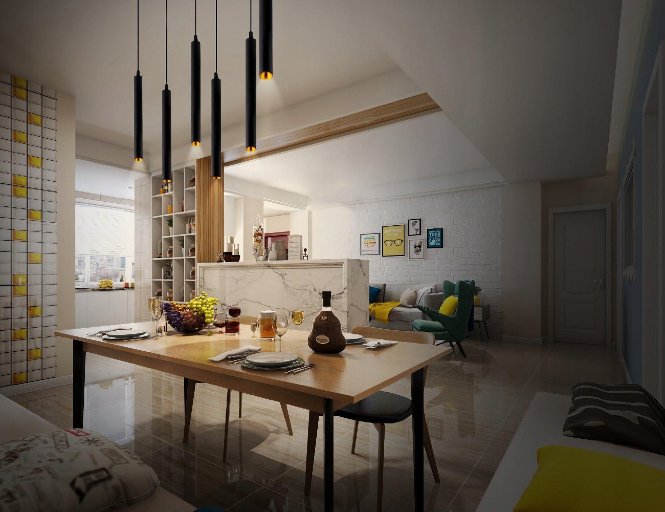 LAMPA WISZĄCA SUFITOWA LED TUBA CYLINDER RURA ZWIS SPOT SLIM METAL 8W 30cm Kolor czarny