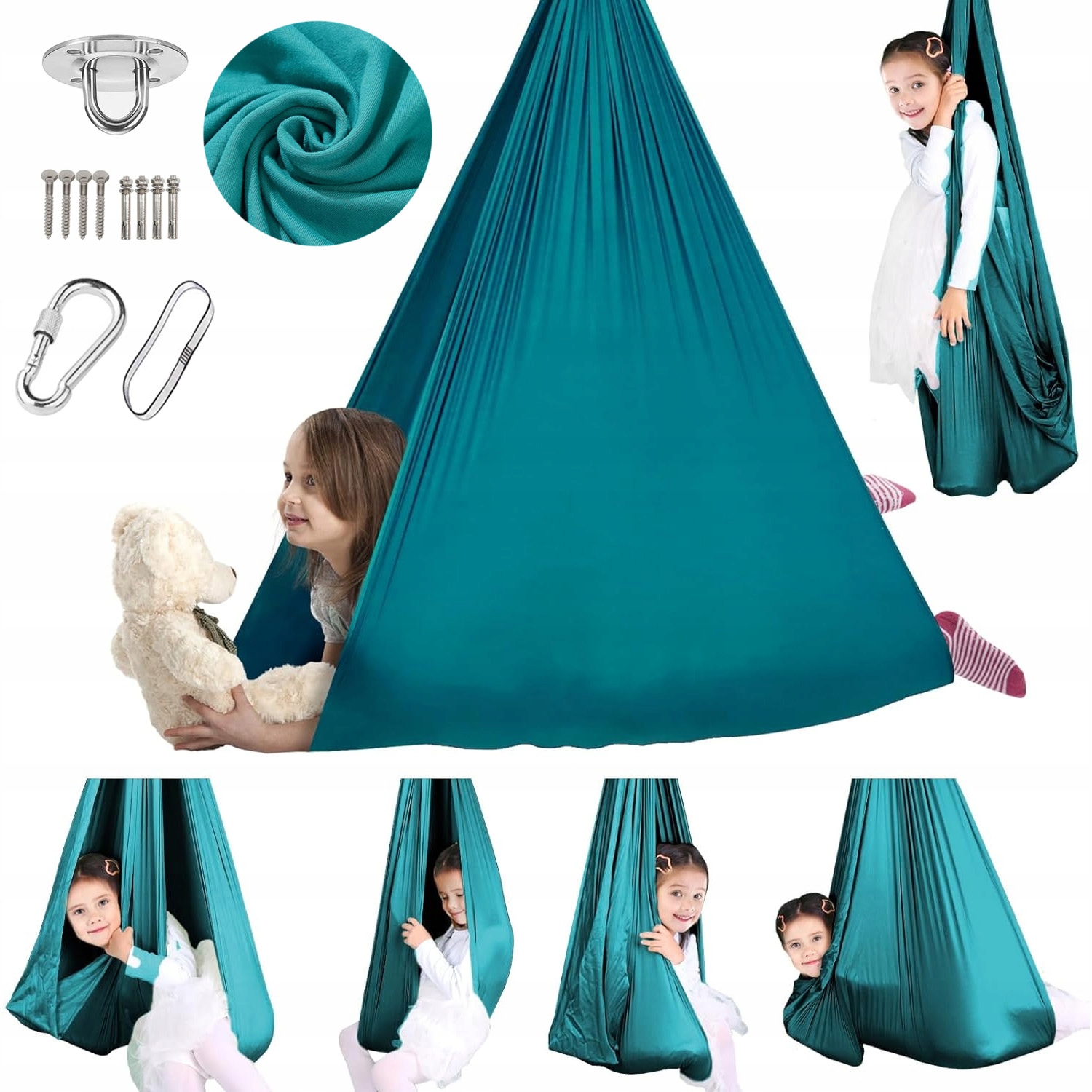 Dětská Senzorická Houpací Síť 2.8 X 1.5 M, Flexibilní Pro Pokoj Relaxační Terapie