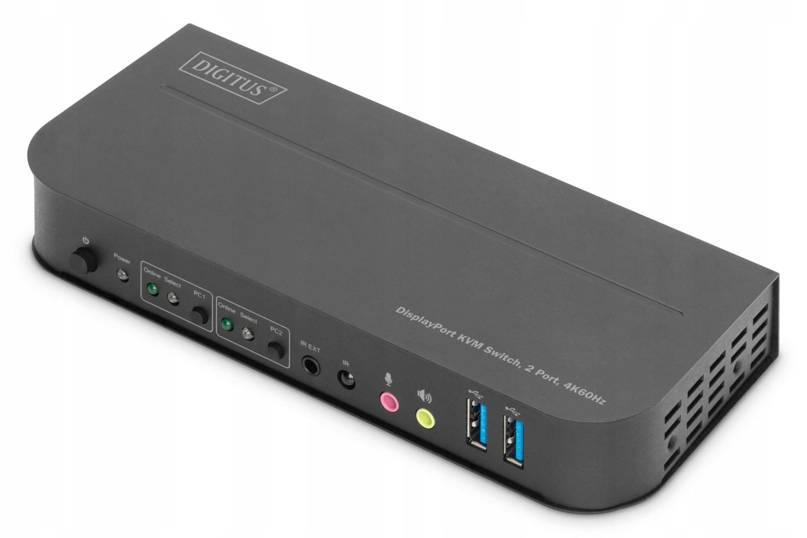 Przełącznik Kvm Digitus 2 portowy DisplayPort do 1 port Dp/hdmi 4K 60Hz 2xU