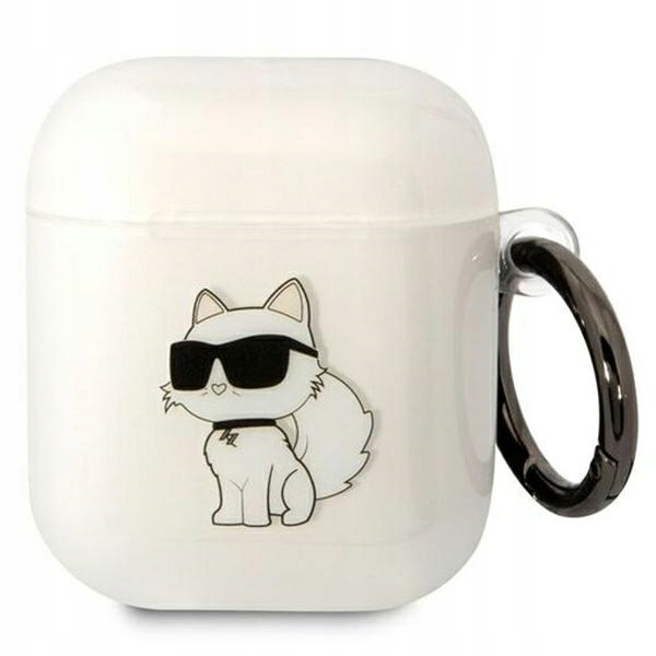 Etui Karl Lagerfeld Ikonik Choupette na AirPods 1/ 2 przezroczyste Karl