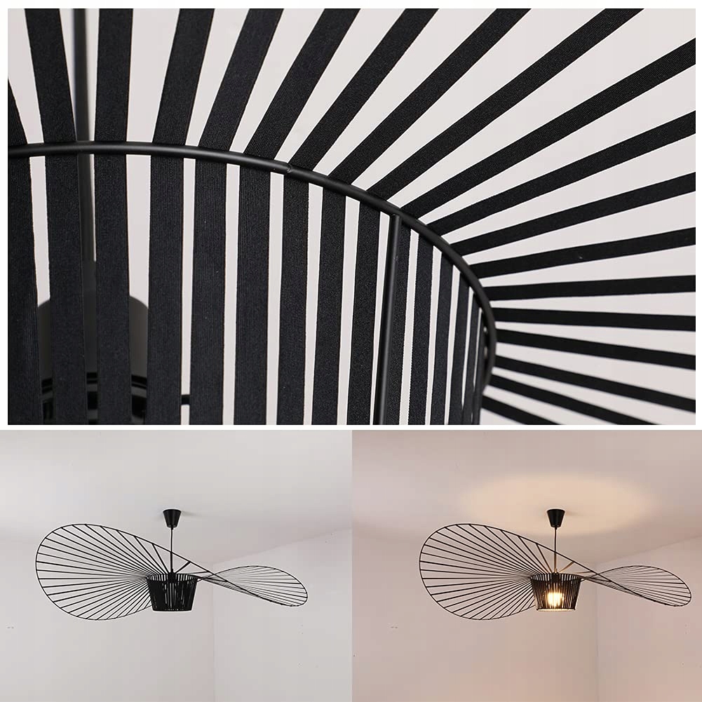 Lampa Wisząca Vertigo 120cm Czarna E27 do Salonu Sypialni — miniatura 5