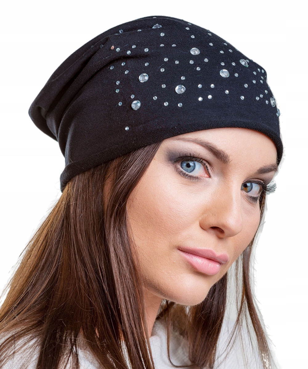 

Czarna Czapka typu Beanie Smerfetka Bawełna Hit