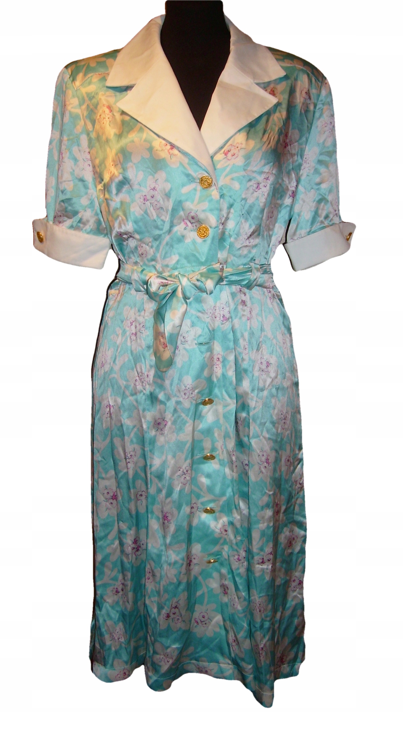 ESCADA MARGARETHA LEY Vintage Jedwabna letnia długa Sukienka 38