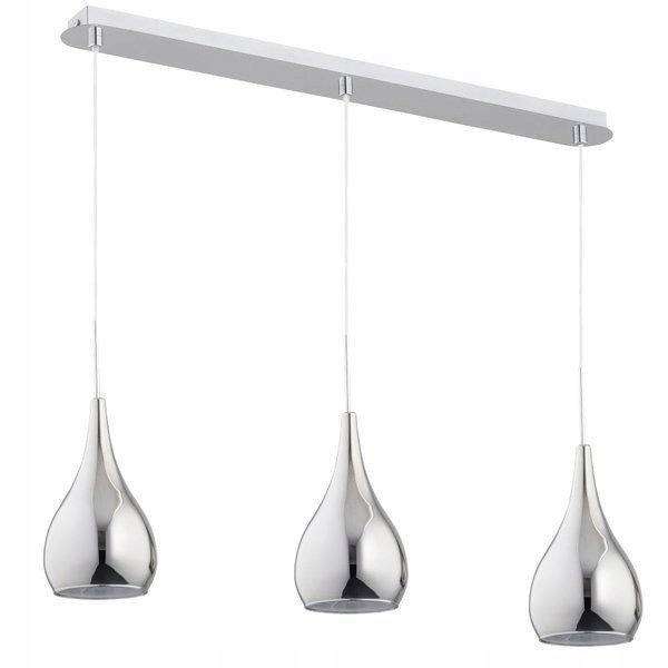 Závěsná lampa Sonia 3xE27 15W chrom moderní Alfa