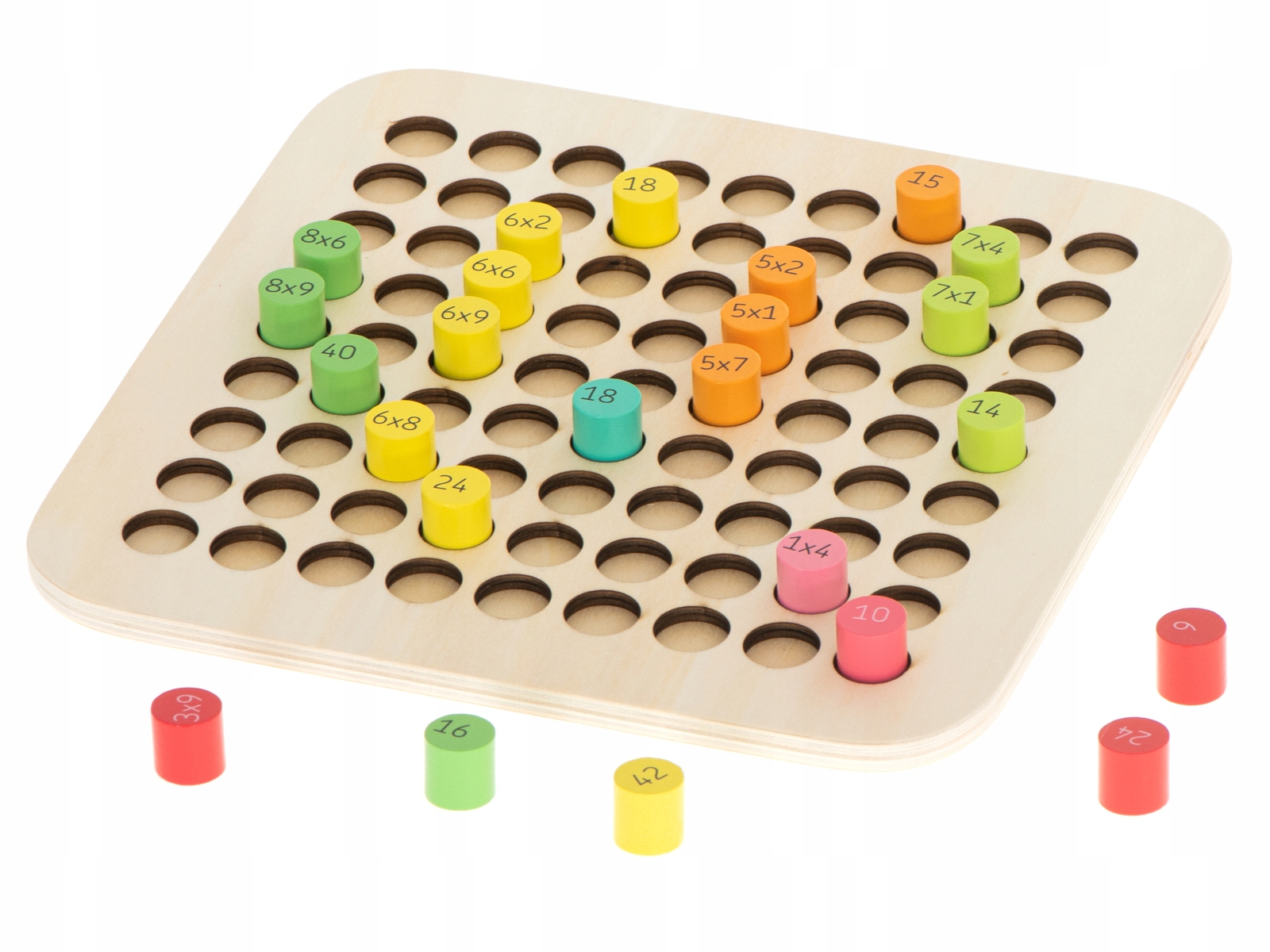 TABLICZKA MNOŻENIA DLA DZIECI DREWNIANA UKŁADANKA EDUKACYJNA NAUKA LICZENIA Płeć unisex