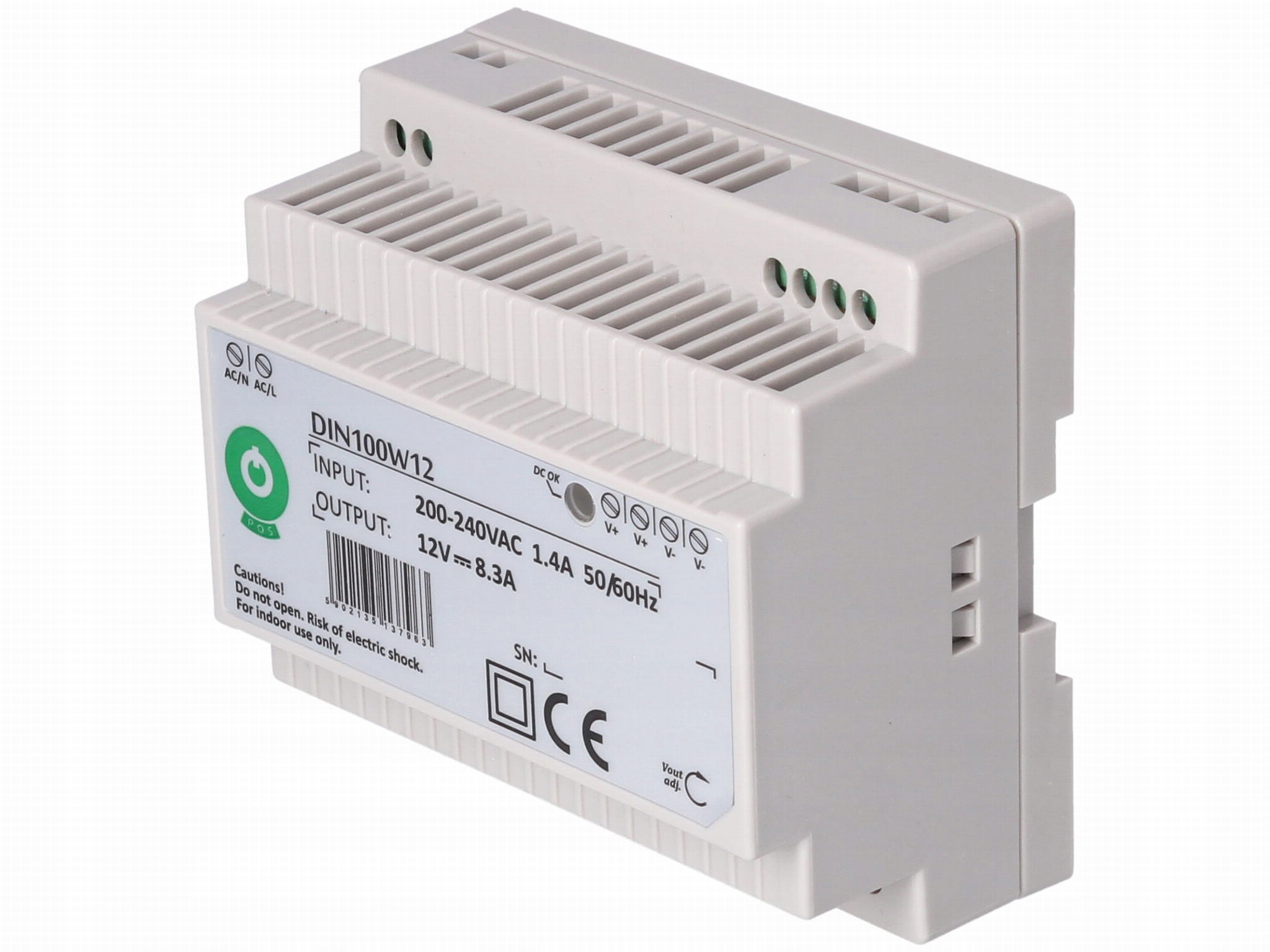 Napájecí zdroj na Din lištu 12V 100W