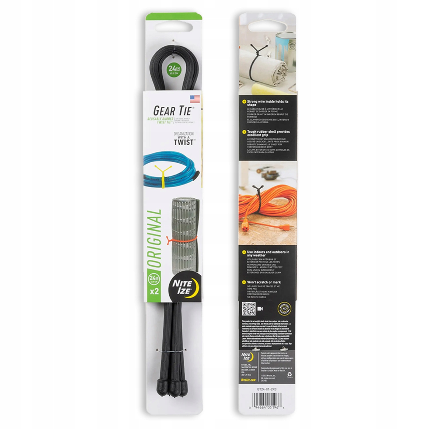 Opaska Nite Ize Gear Tie Original 24" 2Pack