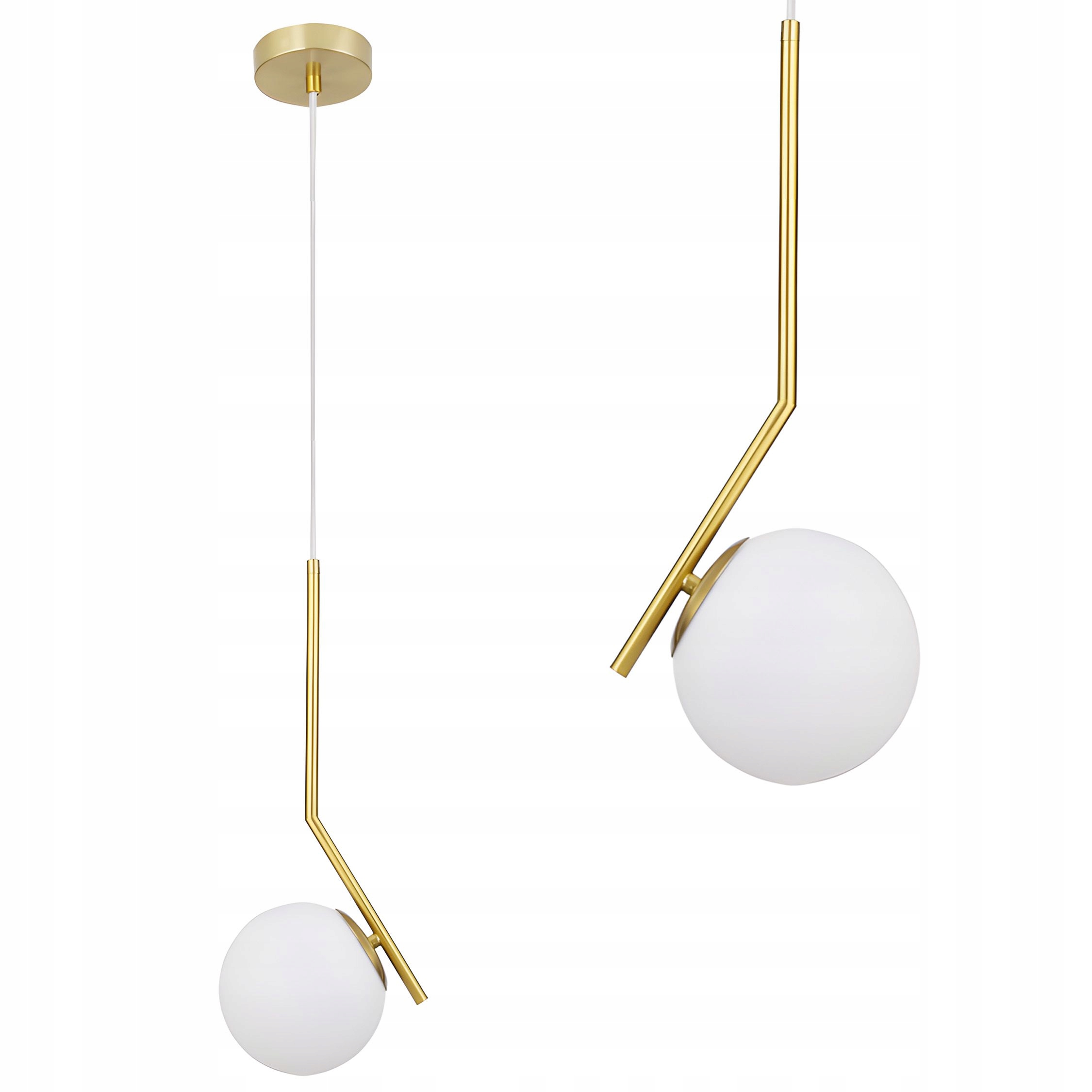 Lampa Sufitowa Wisząca minimalistyczna Złota Szklana Kula Toolight G106-1W