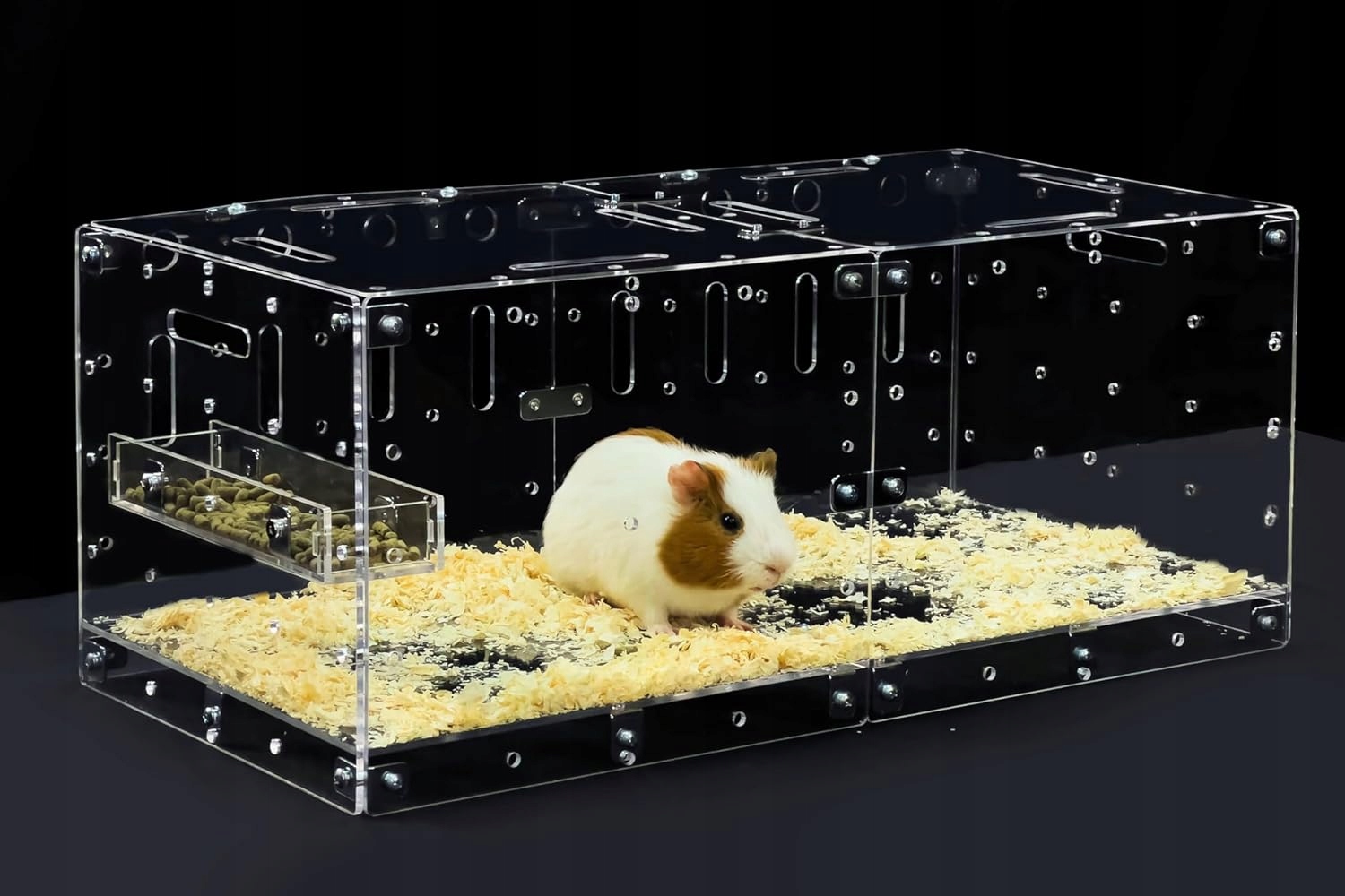 GuineaLoft Akrylowa Klatka Przezroczysta Wysuwana dla Chomika Diy
