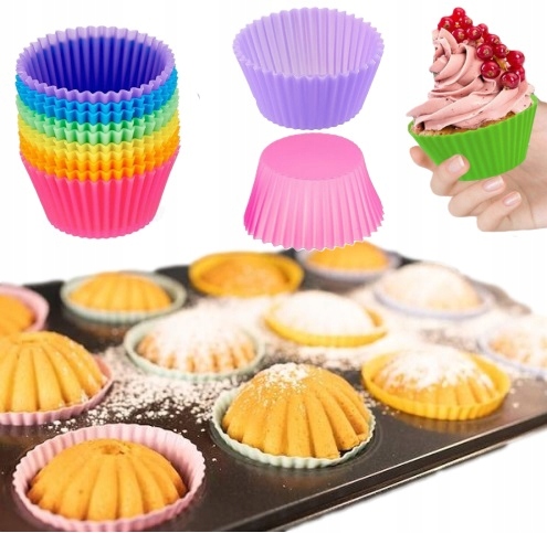 12 x FOREMKI SILIKONOWE DO BABECZEK I MUFFINEK (BABECZKI , MUFFINKI)