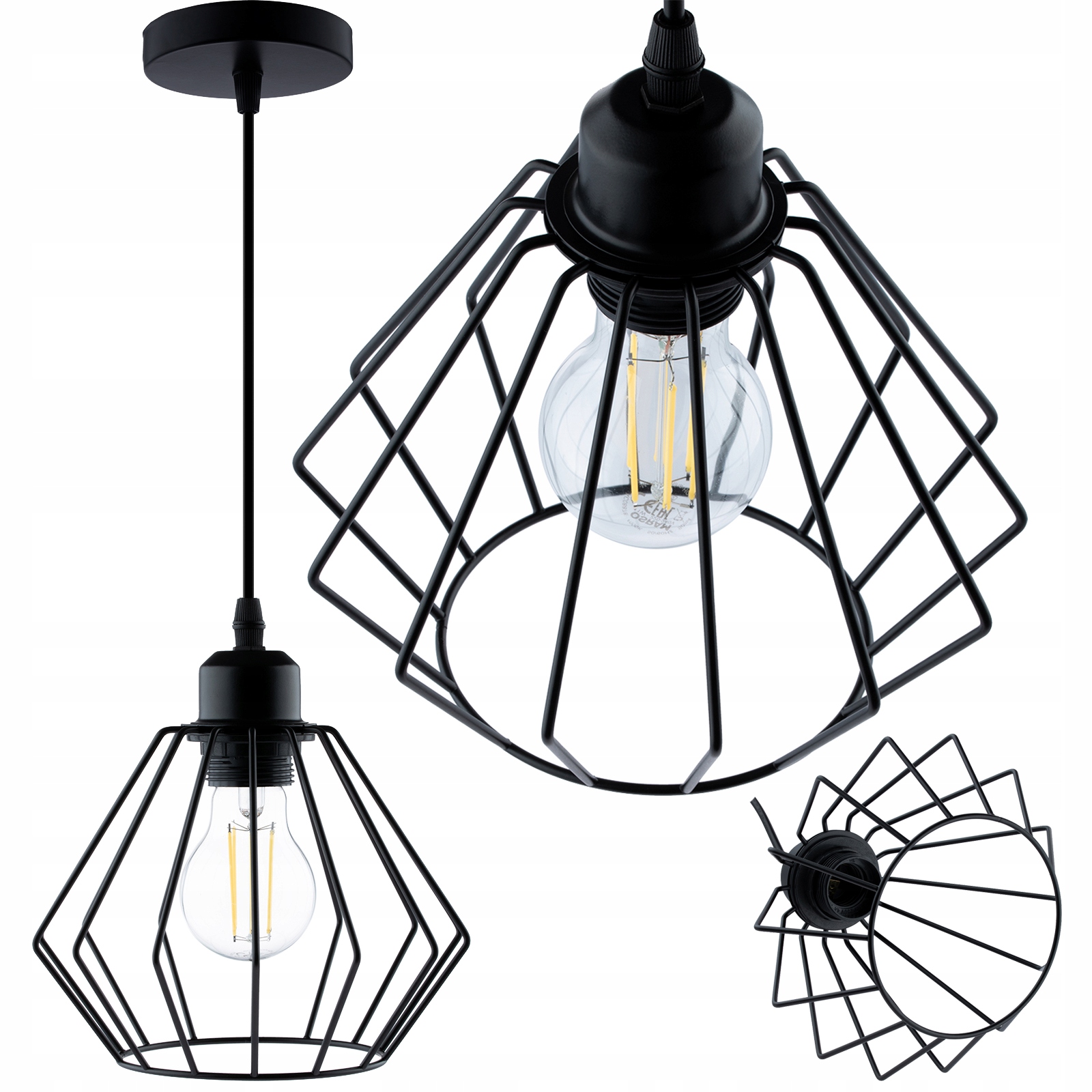 

Lampa Wisząca Sufitowa Żyrandol Brylant E27 Led