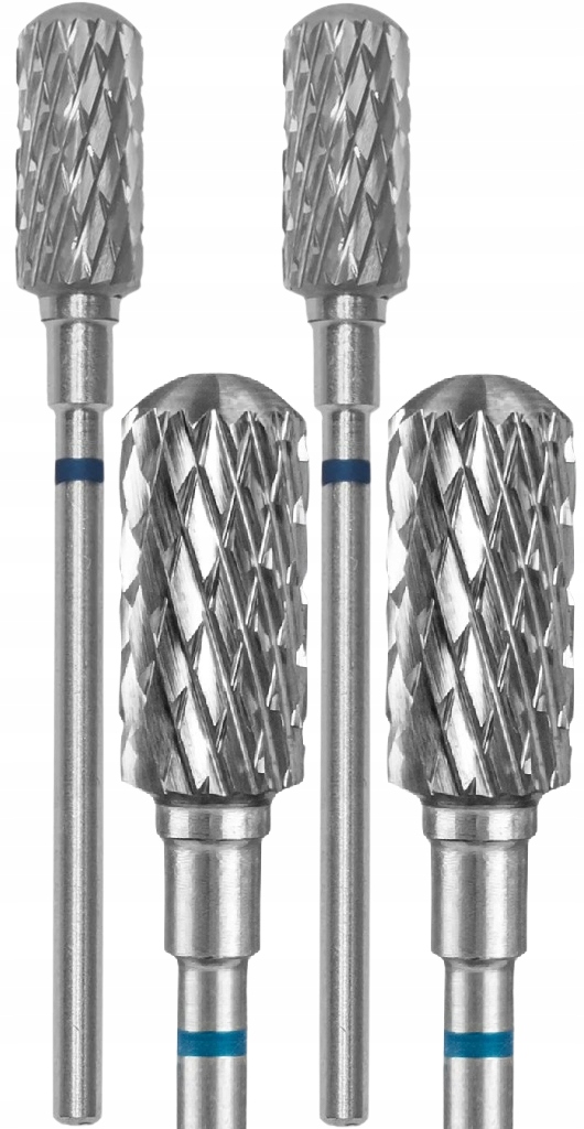 2 x Staleks Fréza ze slinutého karbidu Zaoblený modrý válec Průměr 6 mm