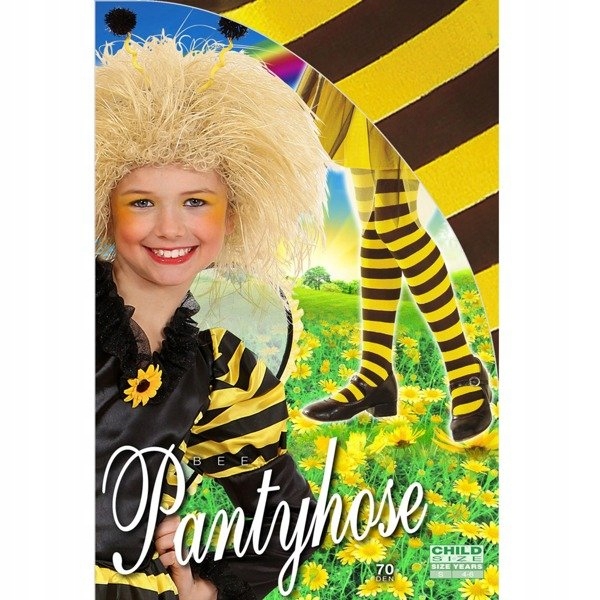 RAJSTOPY PASKI CZARNO-ŻÓŁTE PSZCZÓŁKA 7-10 Płeć uniseks