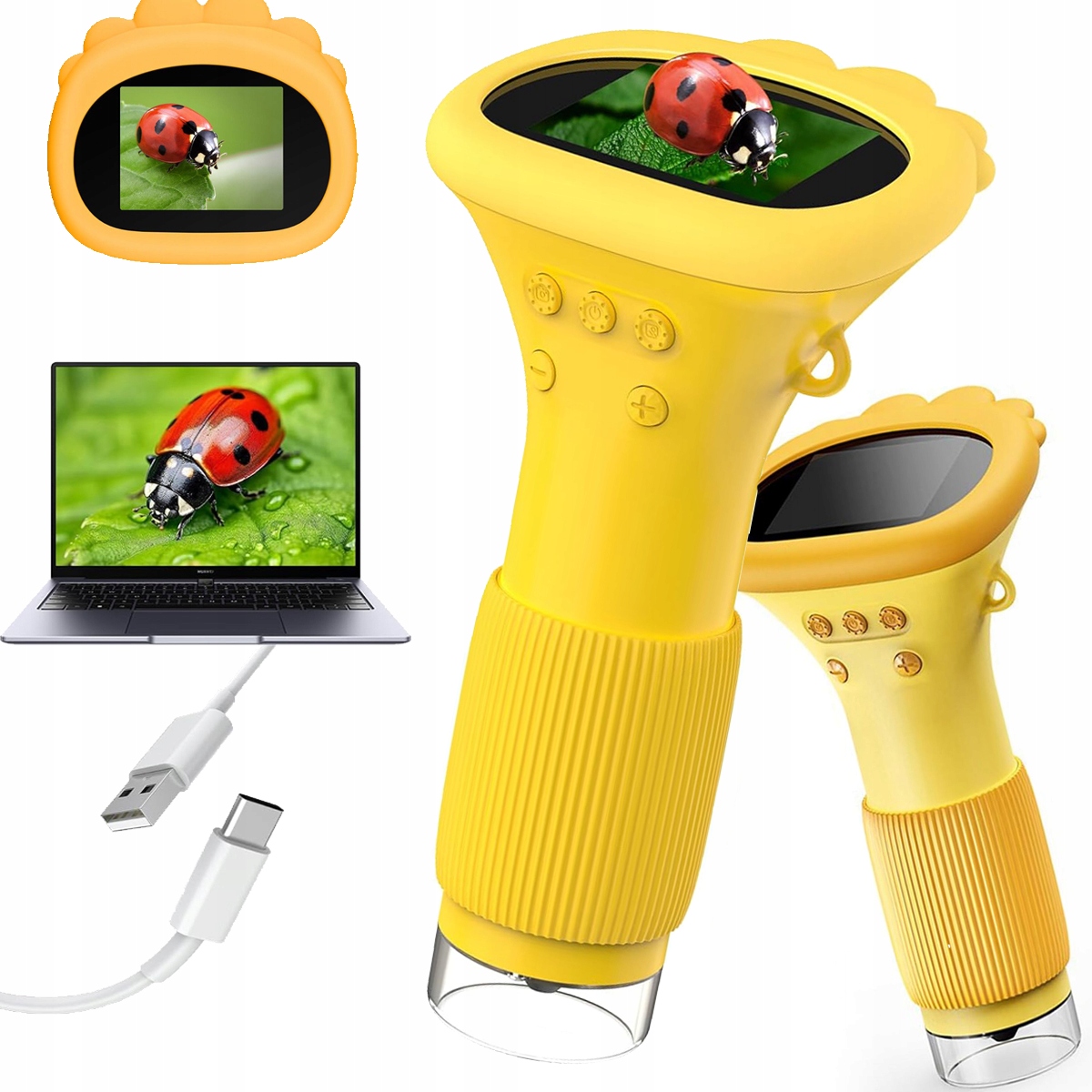 1000 X Kapesní Digitální Mikroskop Pro Děti S 8 Led Usb Připojením