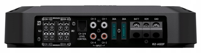 ALPINE R2-A60F NOWY WYMIAR JAKOŚCI I MOCY, 4x150W RMS, LEGENDARNA SERIA Liczba kanałów 4-kanałowy