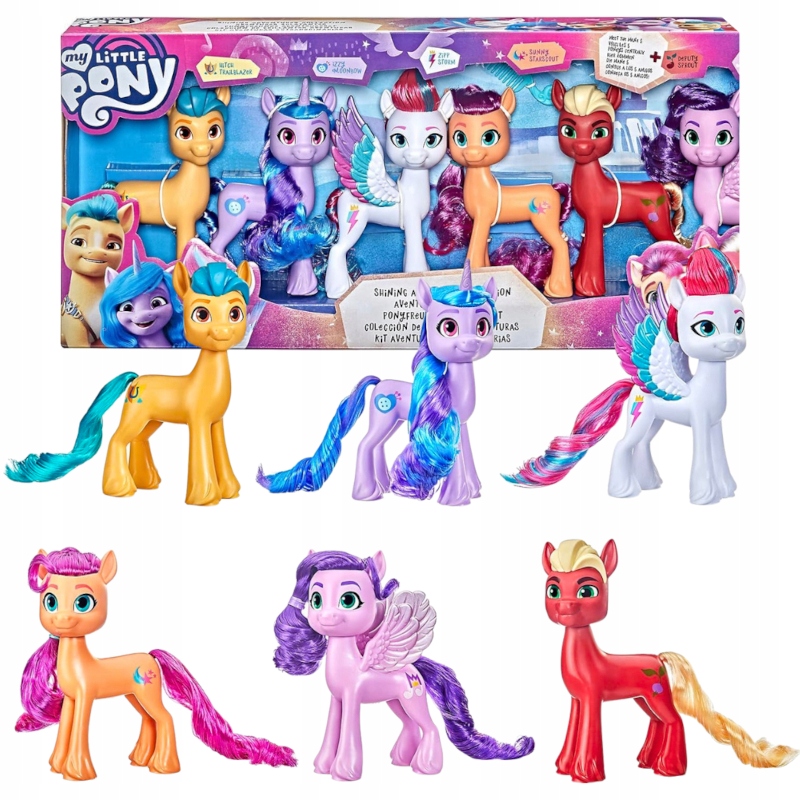 MY LITTLE PONY SADA FIGÚROK 6 FIGÚRKY PONÍKY PONY HASBRO 6-PACK 18 CM 3+