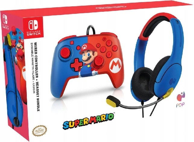 Bundle Mario Wired Headset Controller