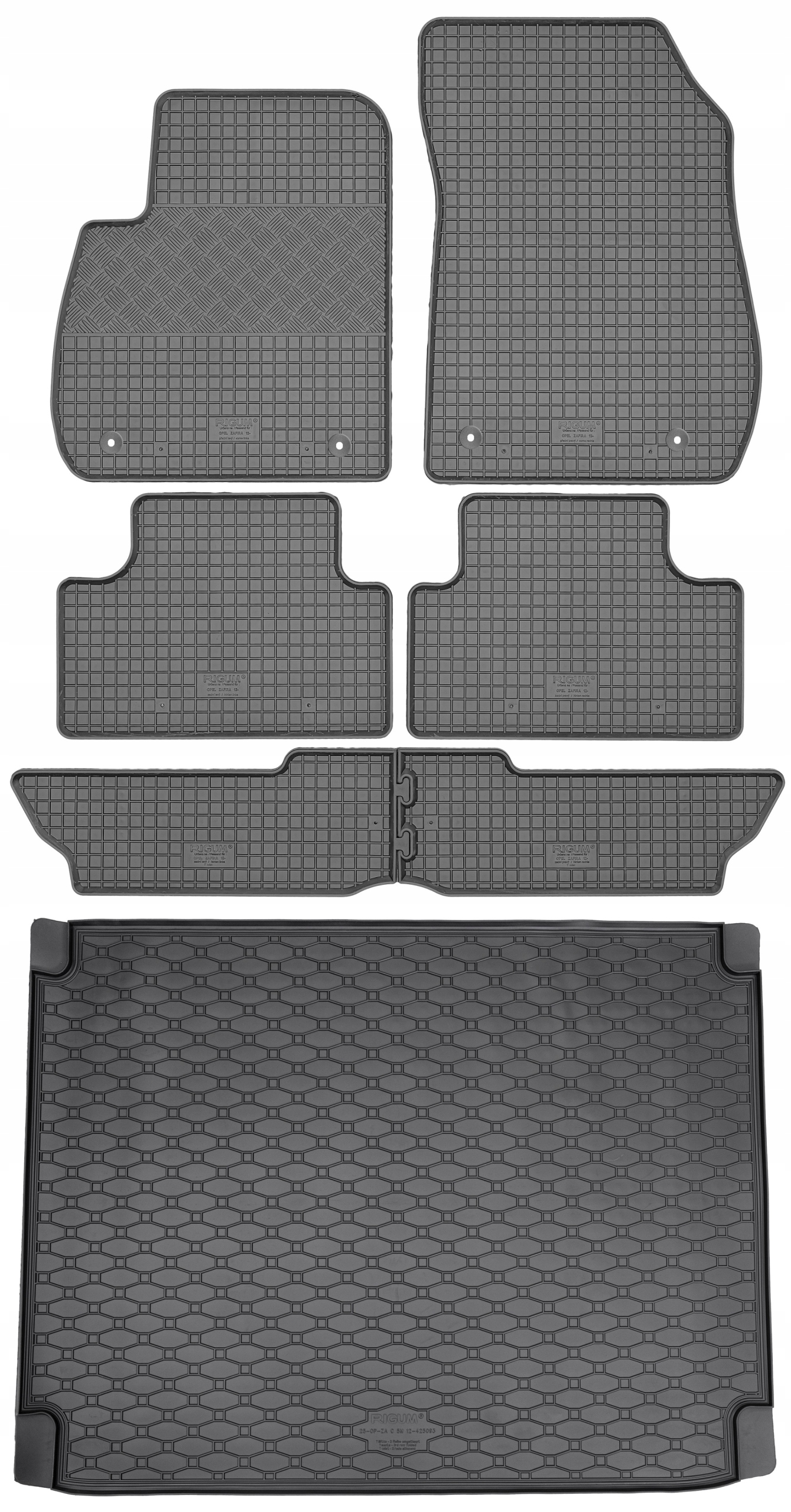 Opel Zafira C Van 2012-2019 Podložka do kufra koberčeky