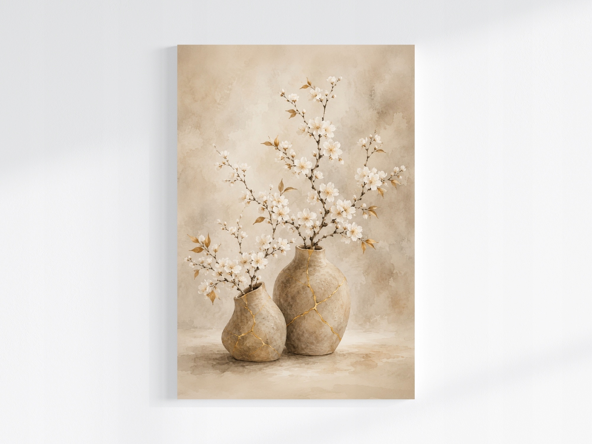 Obraz Na Plátně Canvas Váza Větvička Květiny Jaro Glamour Japandi 80x120