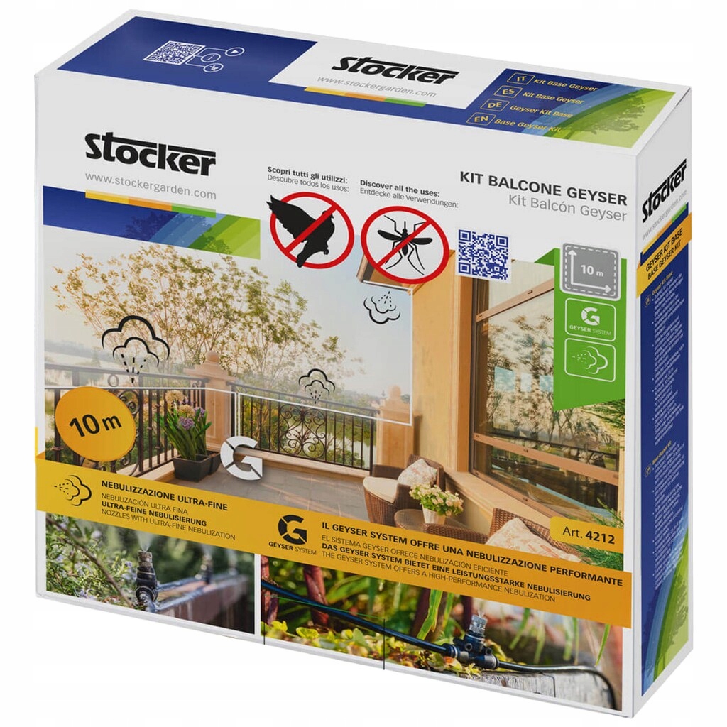 Sada Stocker Balcony Geyser 10 m pro gejzírové nebulizátory