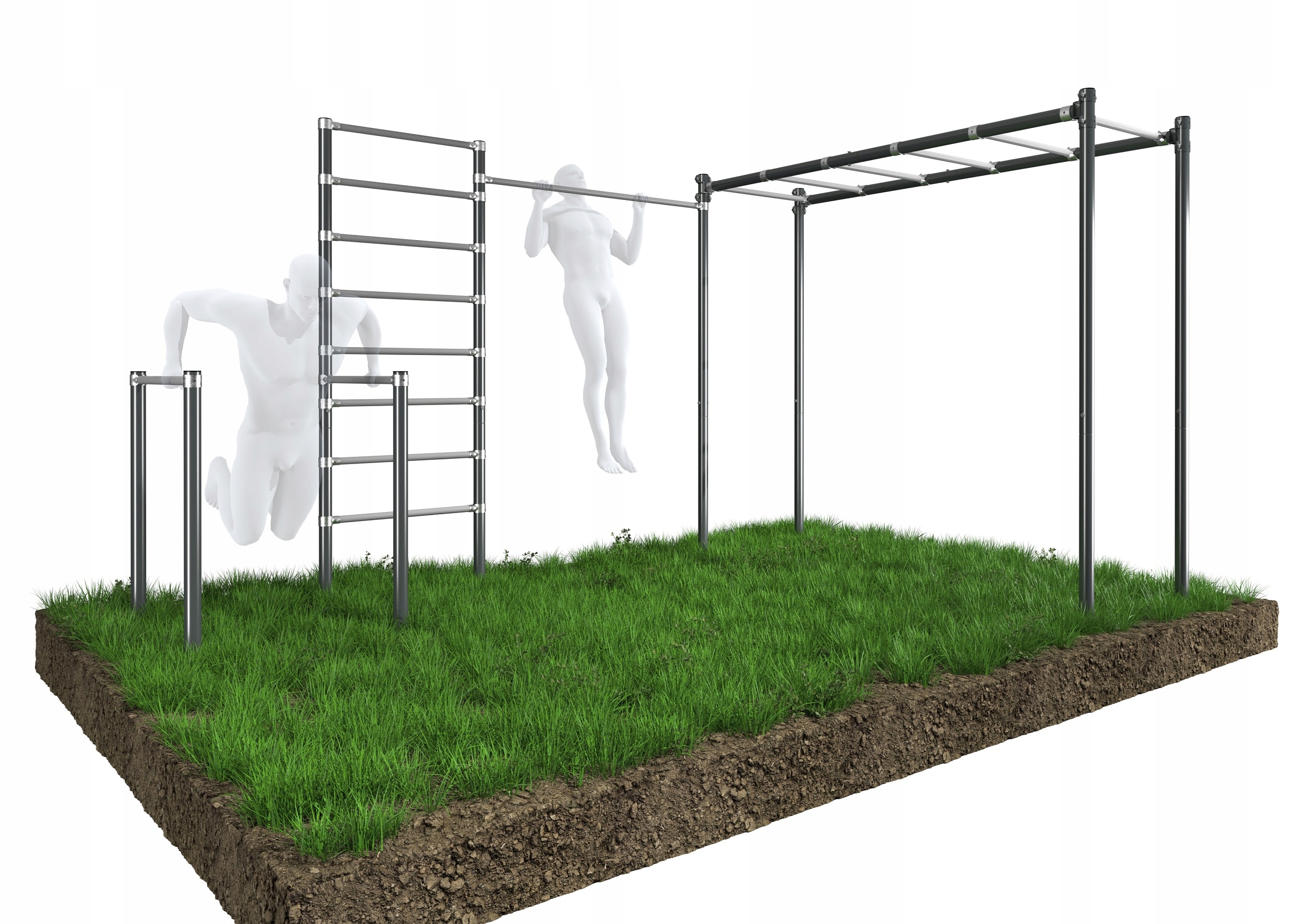 Zestaw ogrodowy drążek, poręcze, drabinka ZO9-60 OCYNK Marka DAV-SKI