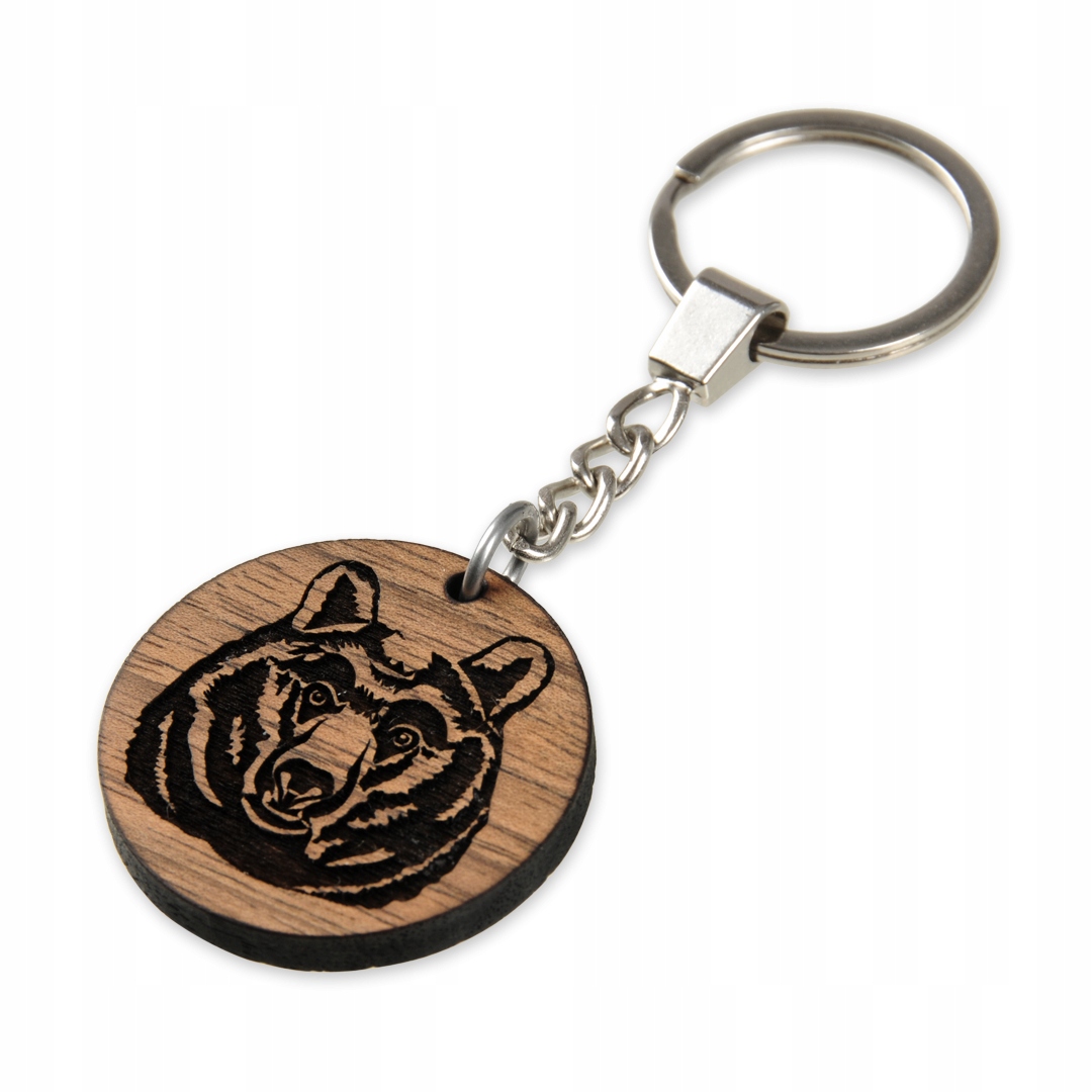 

Brelok drewniany - Niedźwiedź