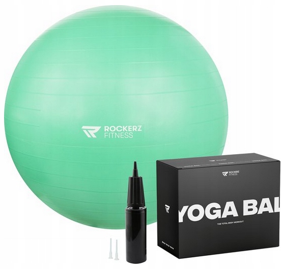 Piłka Do Ćwiczeń Gimnastyczna Rehabilitacyjna Fitness Pompka 65CM Rockerz