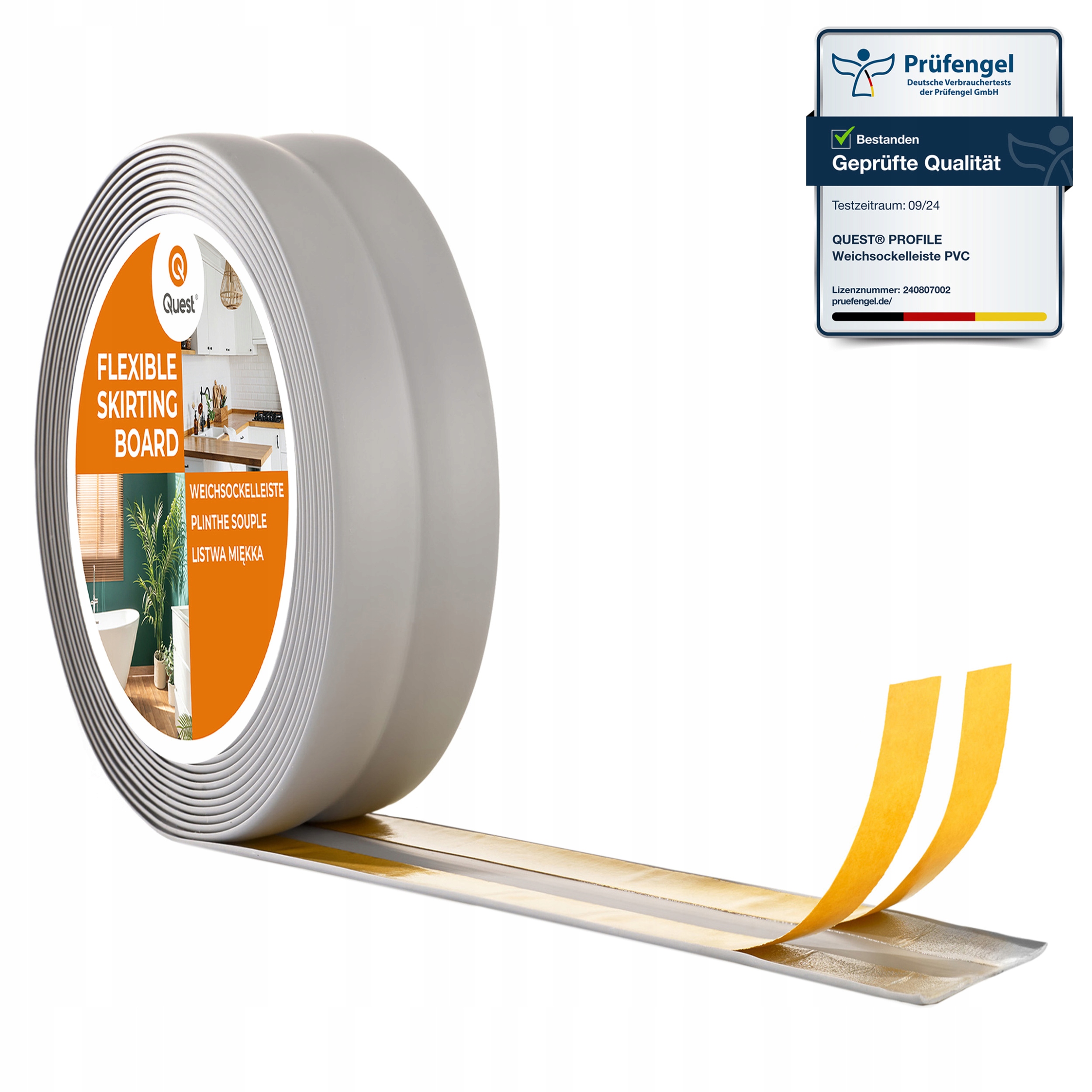 Lišta dokončovacia páska samolepiaca šedá Pvc 30x30 mm 25 m