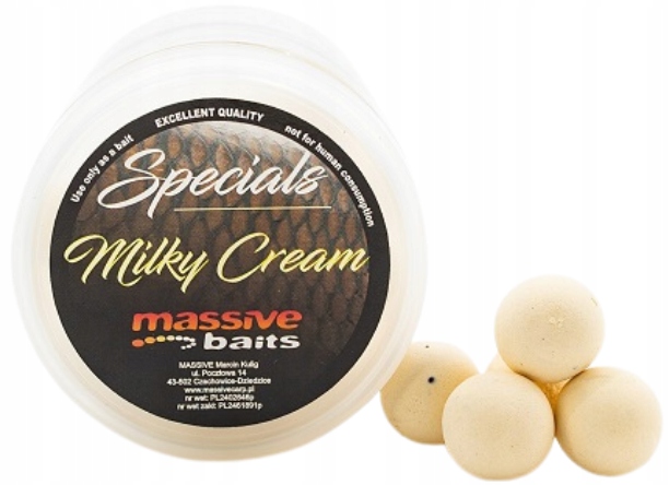 Kulki Massive Baits Pop Ups Milky Cream 18mm 200ml
