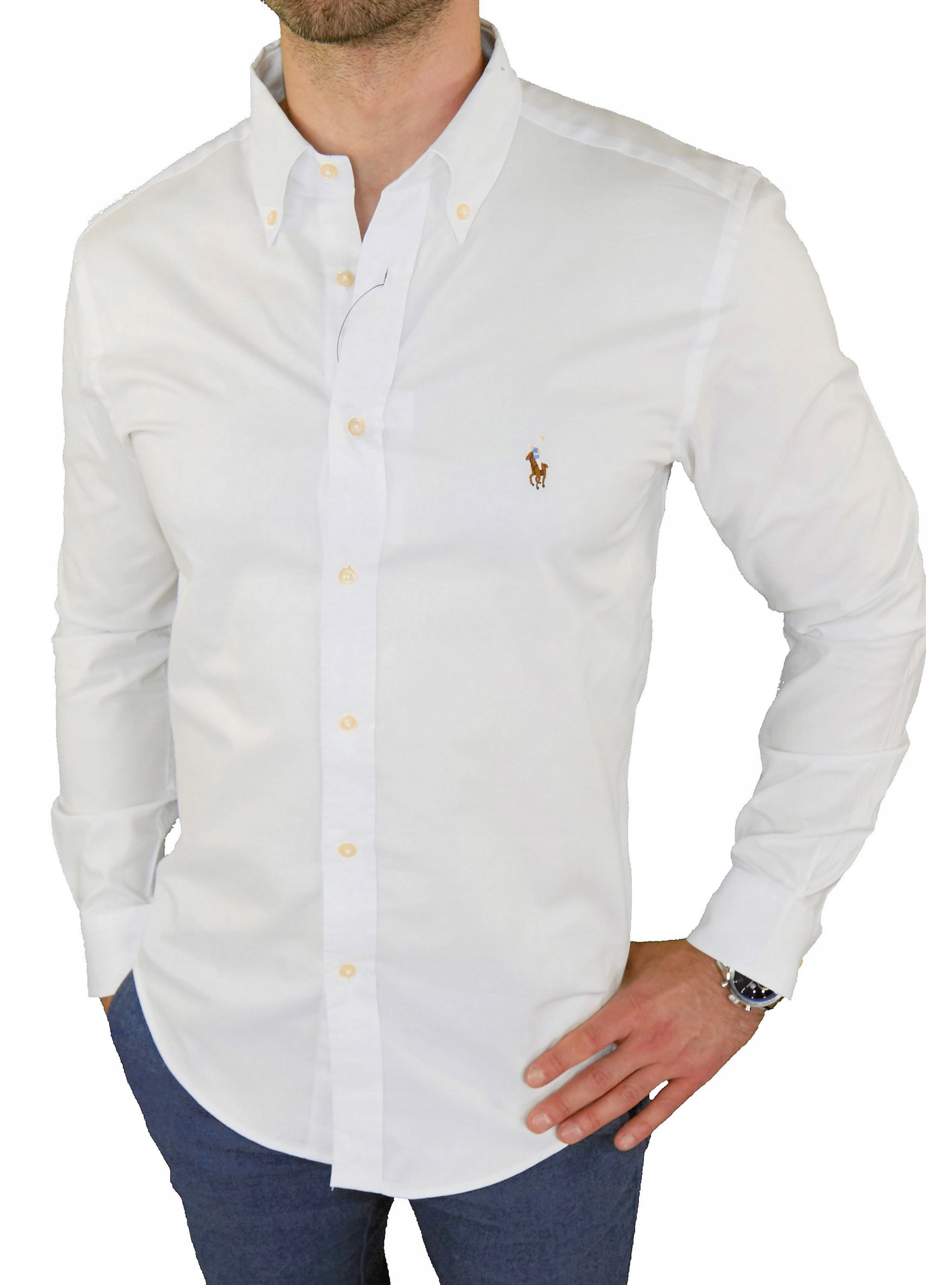 

6 Koszula Ralph Lauren Polo Biała Oxford Slim M