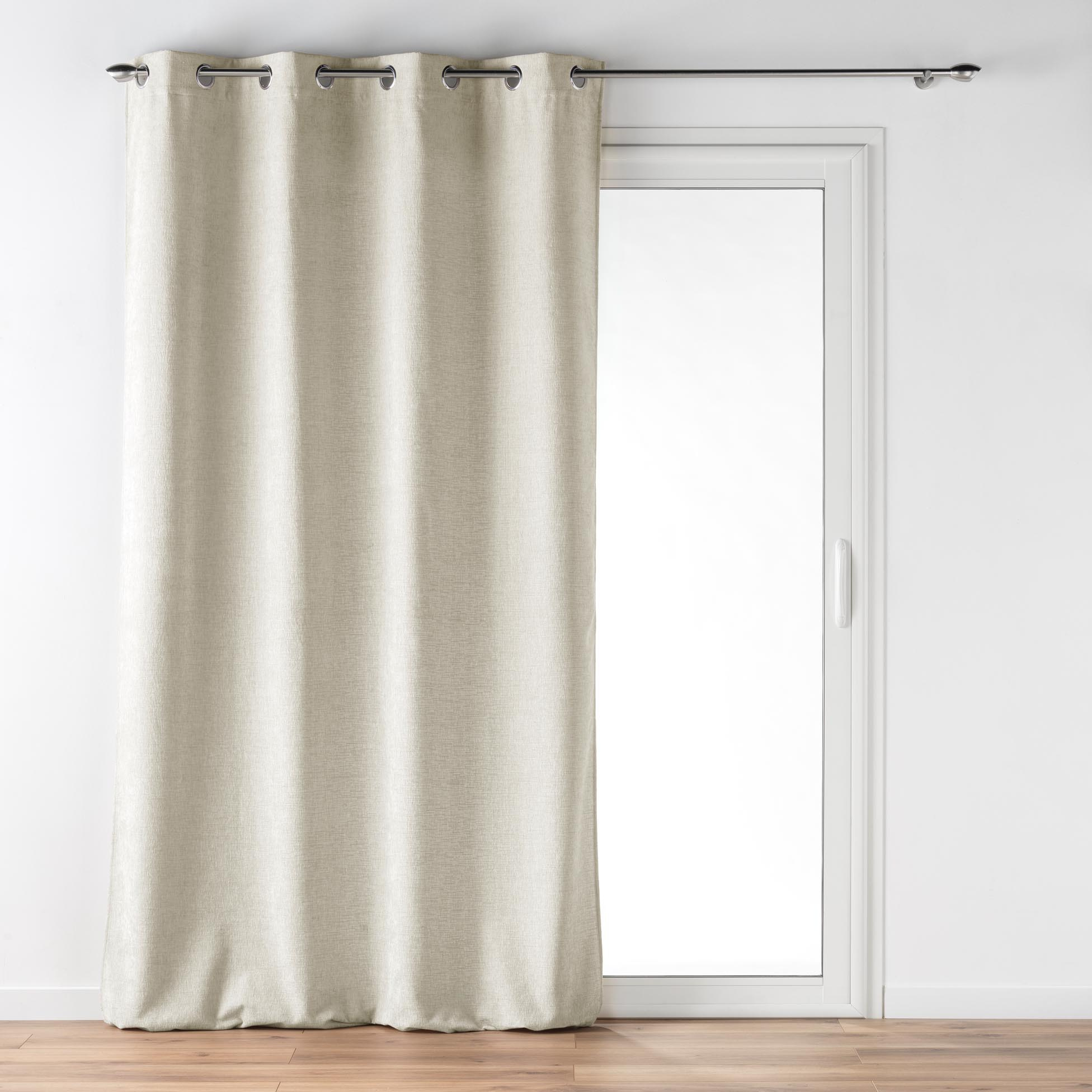 Závěs Béžová Zatemňovací Na Průchodkách Imitace Lnu Verra 140 x 260 cm