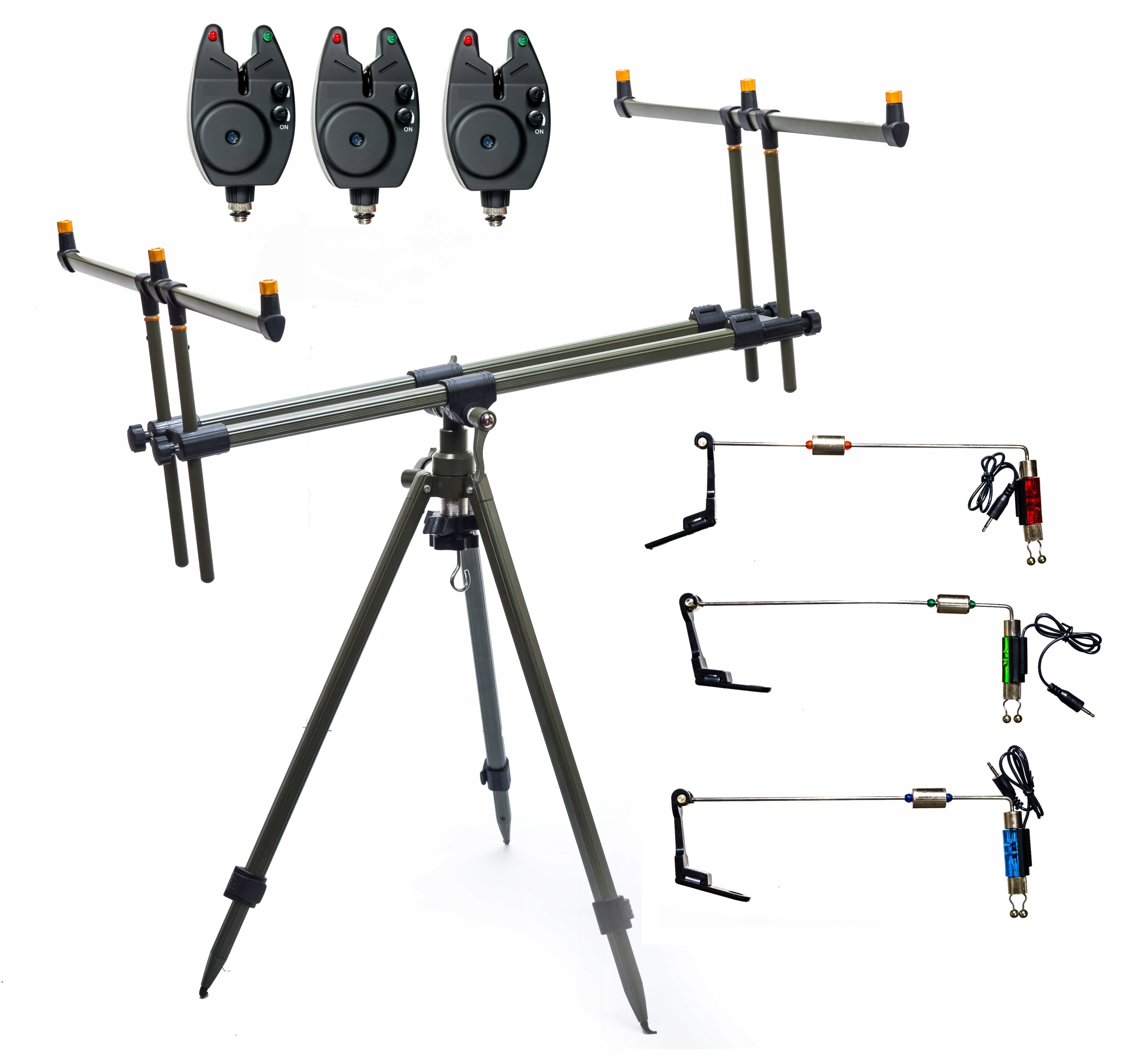 Stanowisko Karpiowe Stojak 3x sygnalizator Swinger