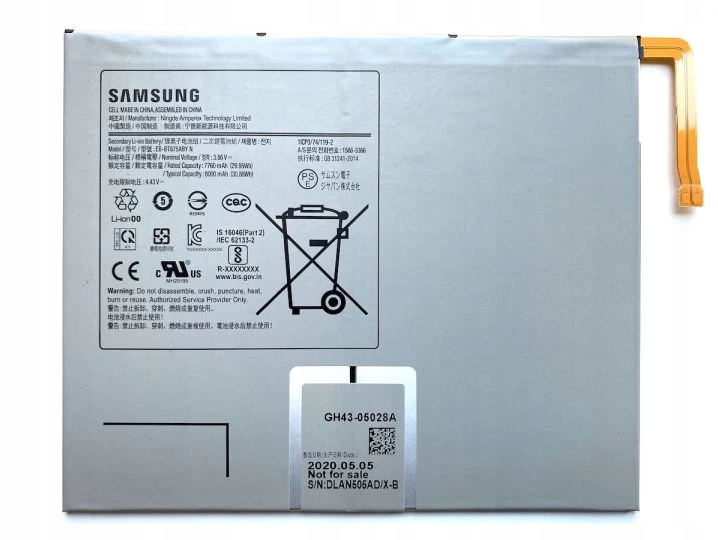 Nowy Akumulator EB-BT875ABY Samsung Tab S7 T870, T875, T876