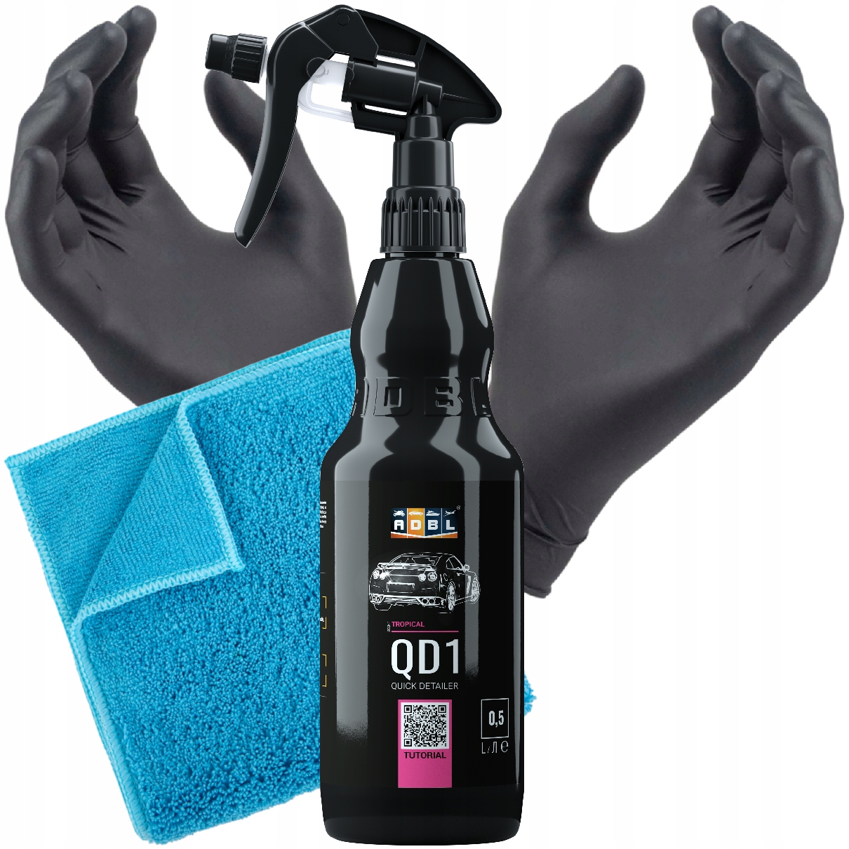 Adbl QD1 Quick Detailer Nabłyszcza Lakier Nadaje Głębi Mikrofibra Zestaw