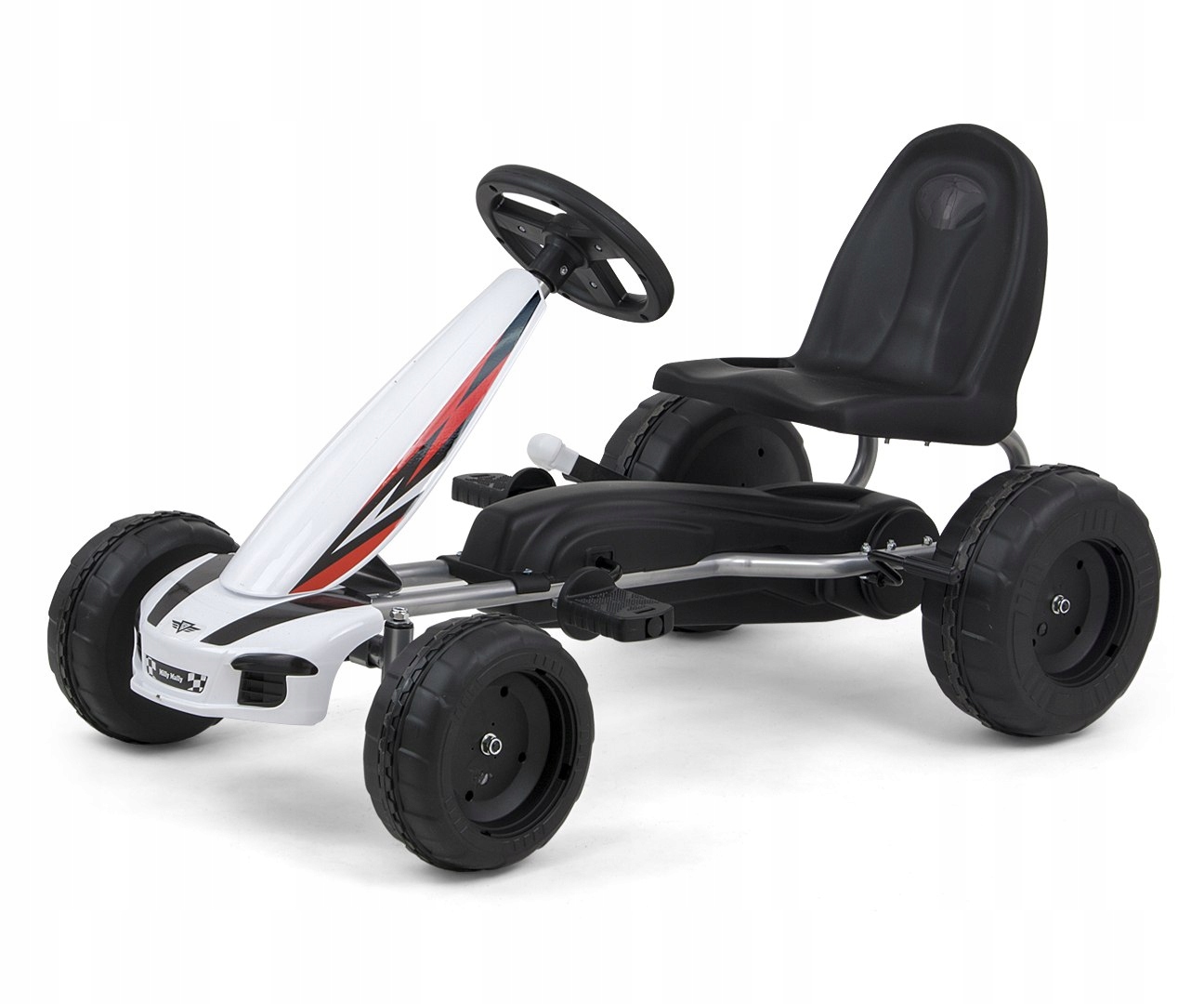 Milly Mally Gokart na pedały Viper White Sportowy do 30kg hamulec ręczny