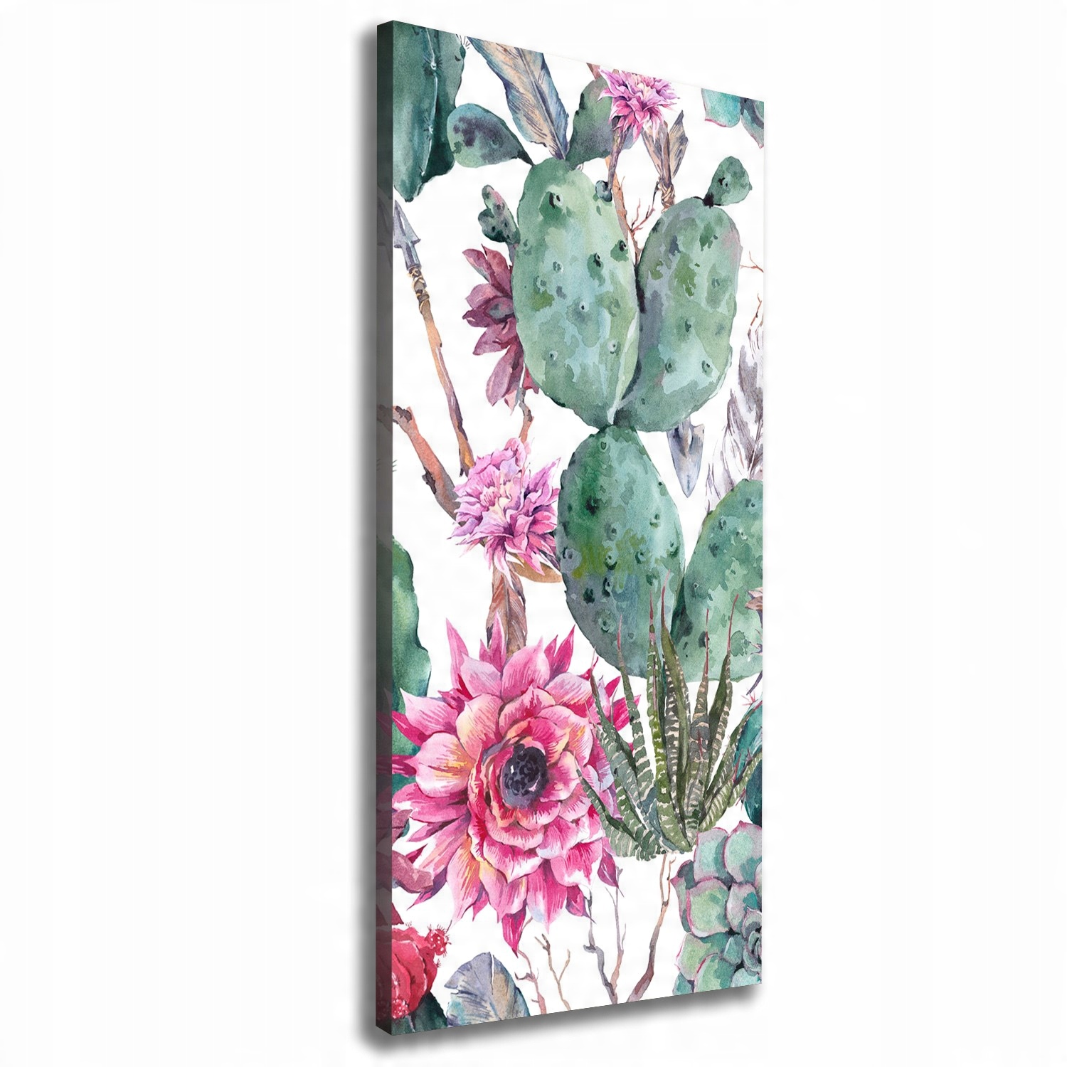 

Nowoczesny obraz canvas na ramie Kaktusy 50x125 cm