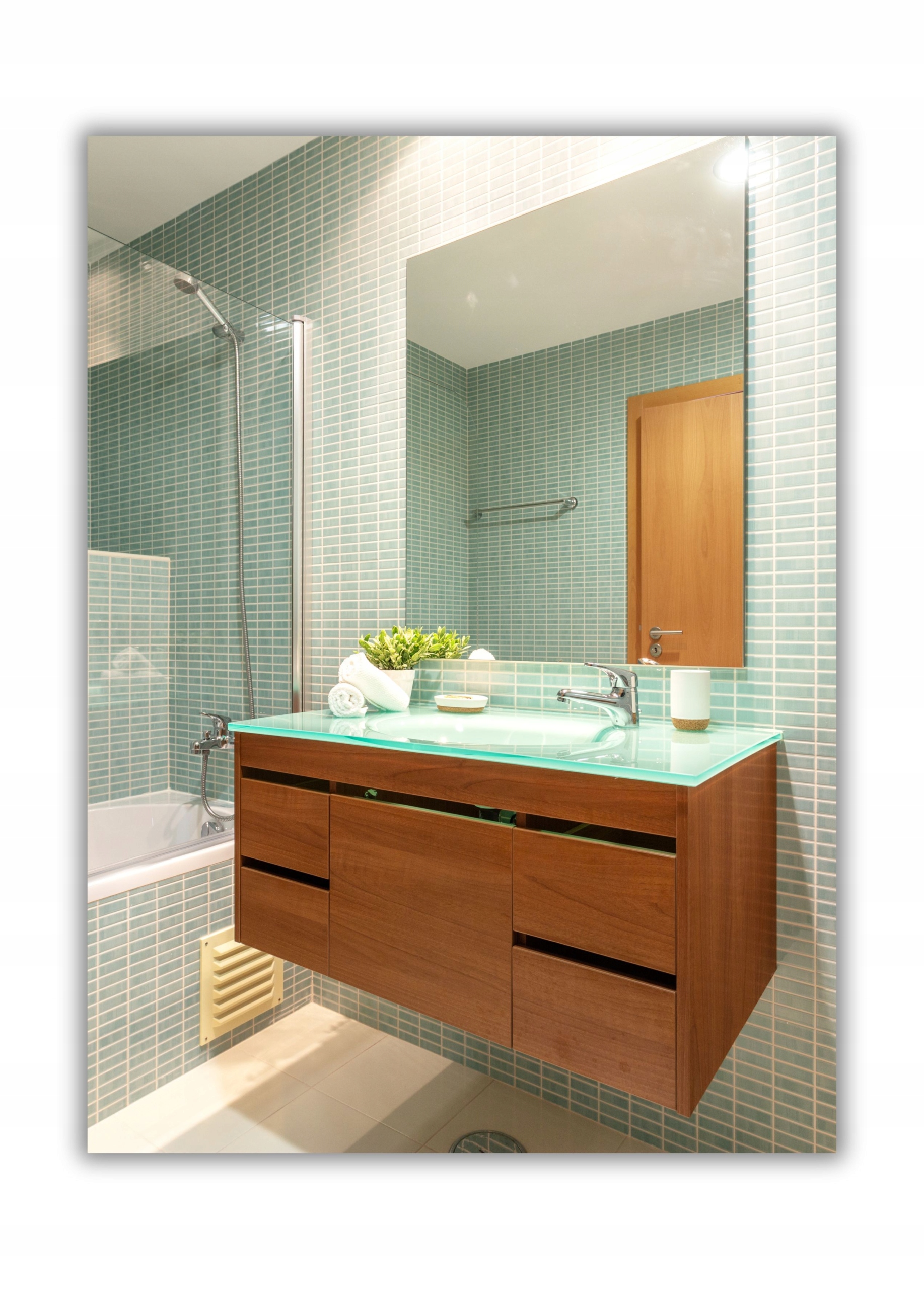 Зеркало серебряное классическое безрамное 30X40 см зеркальная пластина