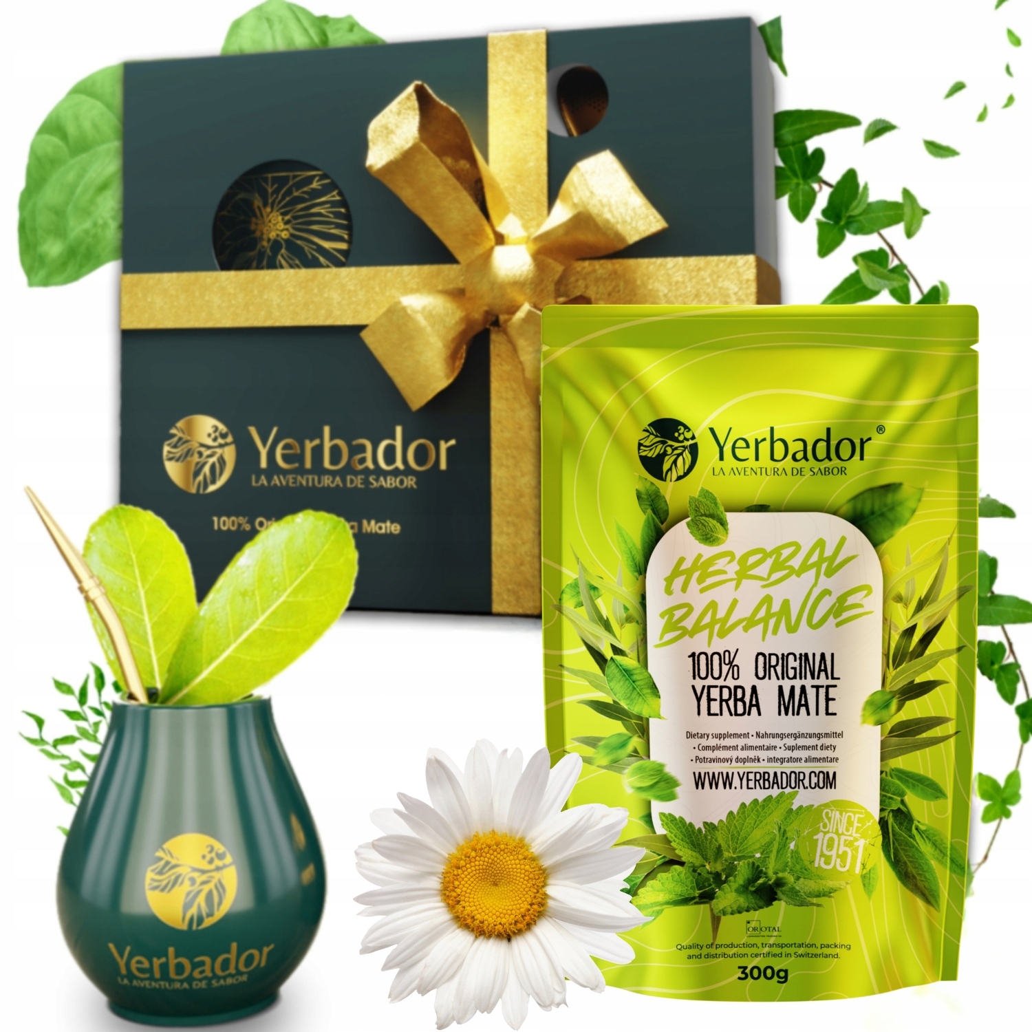 Startovací Sada Bylinný reset Yerbador – Matero, Bombilla, Yerba Mate-300 g