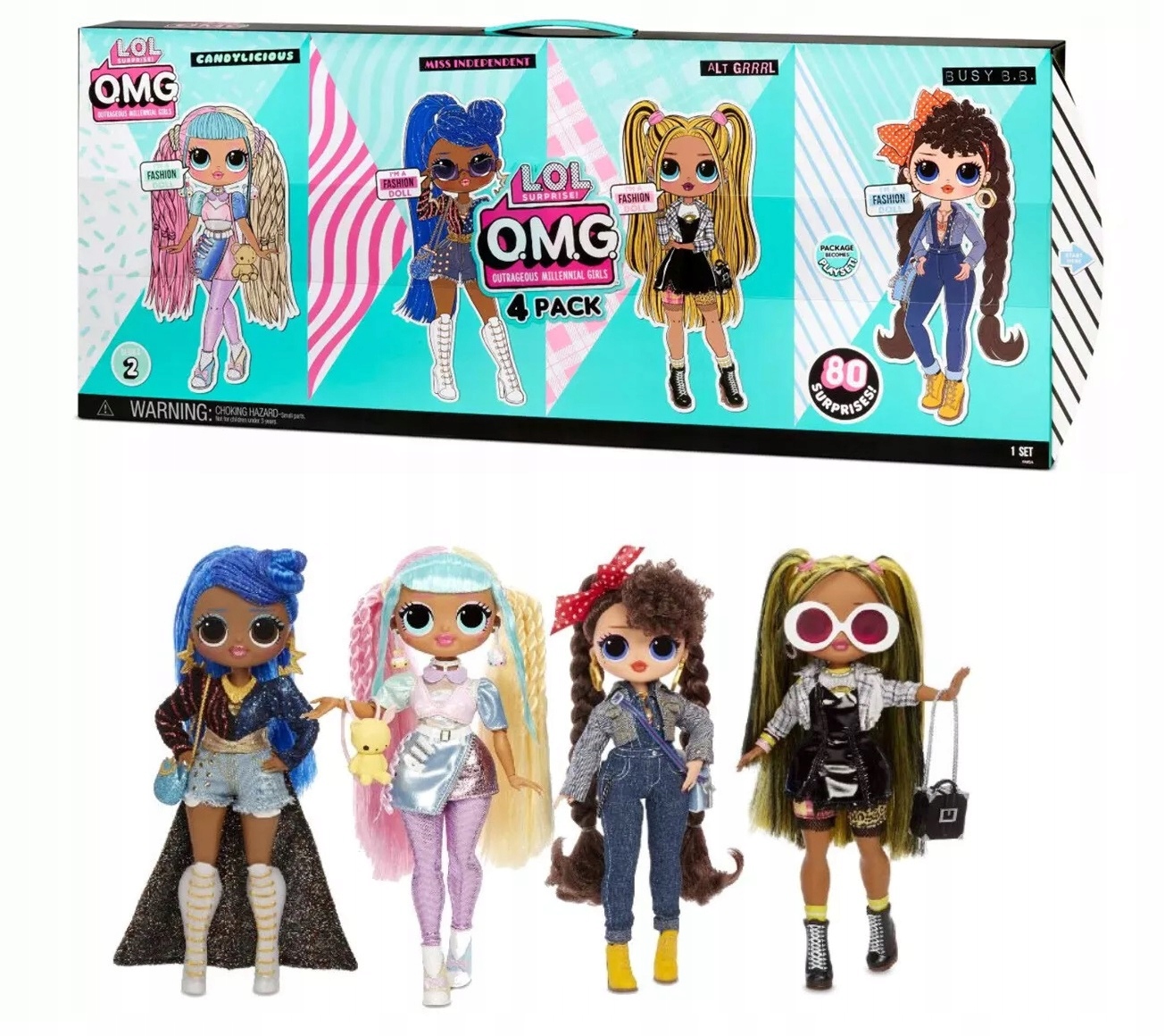 Candylicious Miss Independent Alt Grrrl Busy B.b L.o.l. Surprise Omg 4-Pack