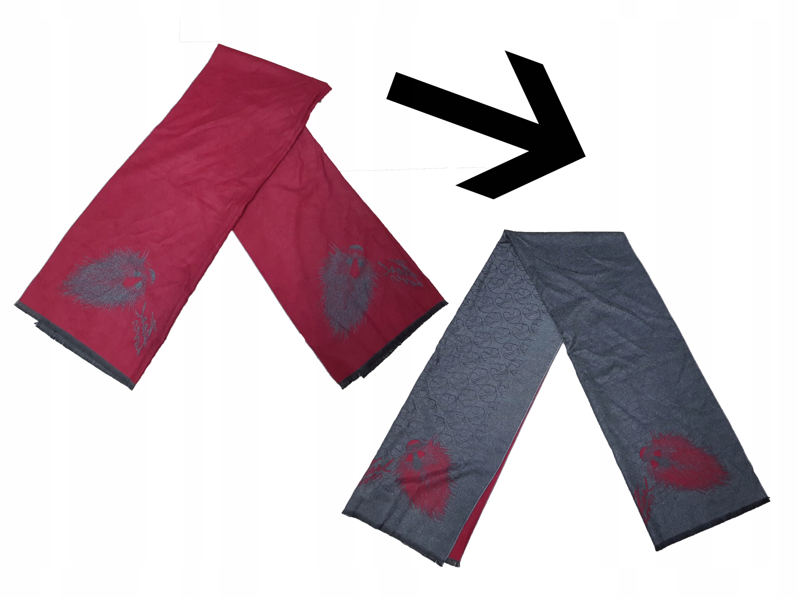 Karl Lagerfeld dámský šátek Hedvábí Vlna Nový