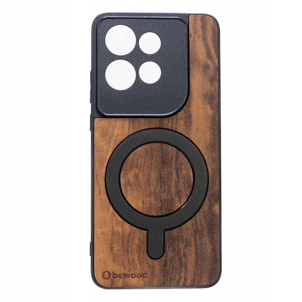 Drewniane Etui Bewood do Motorola Edge 50 Neo 60 Neo Imbuia z MagSafe
