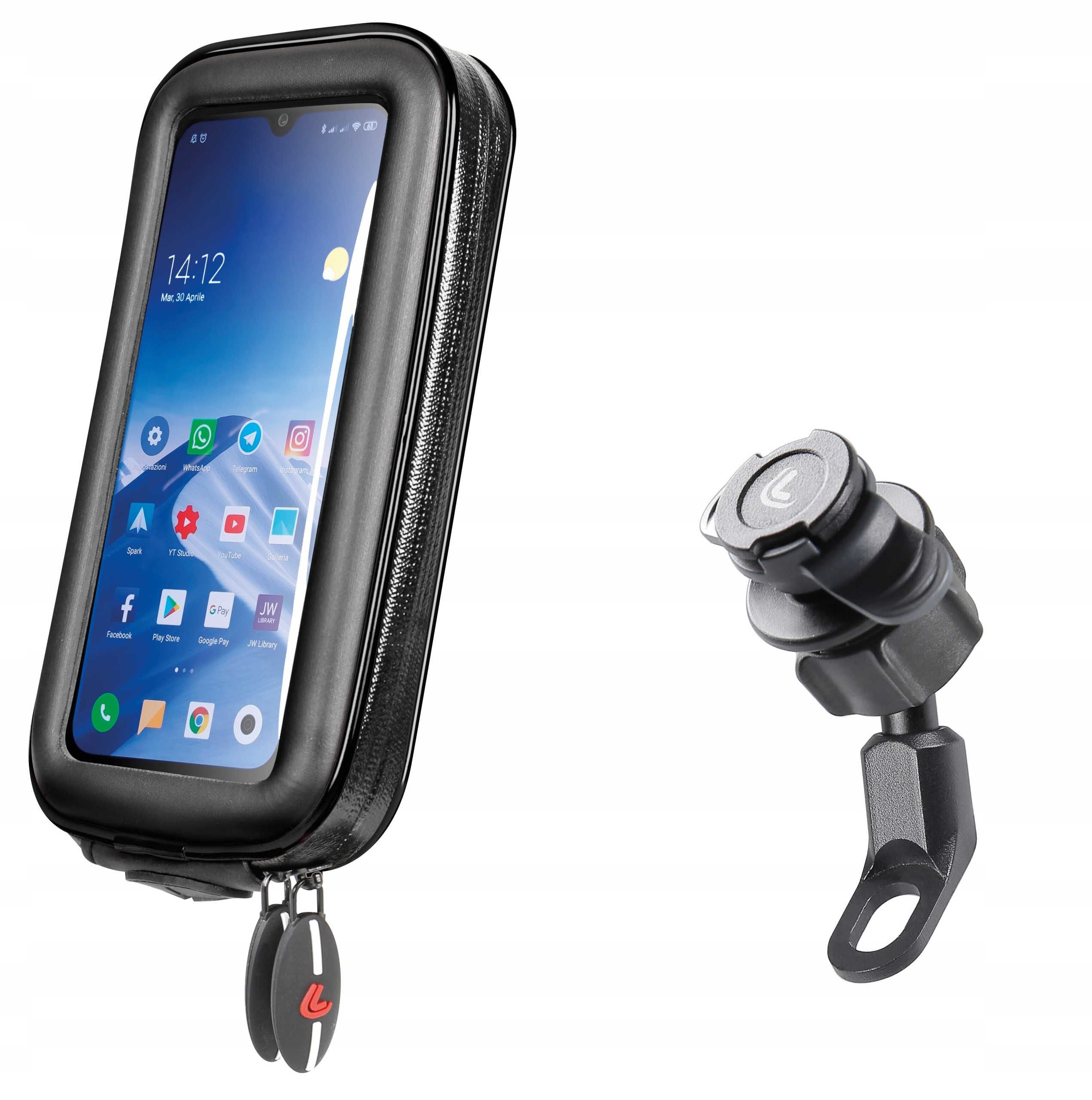 UCHWYT MOTOCYKLOWY NA TELEFON MOTOR WODOODPORNY L